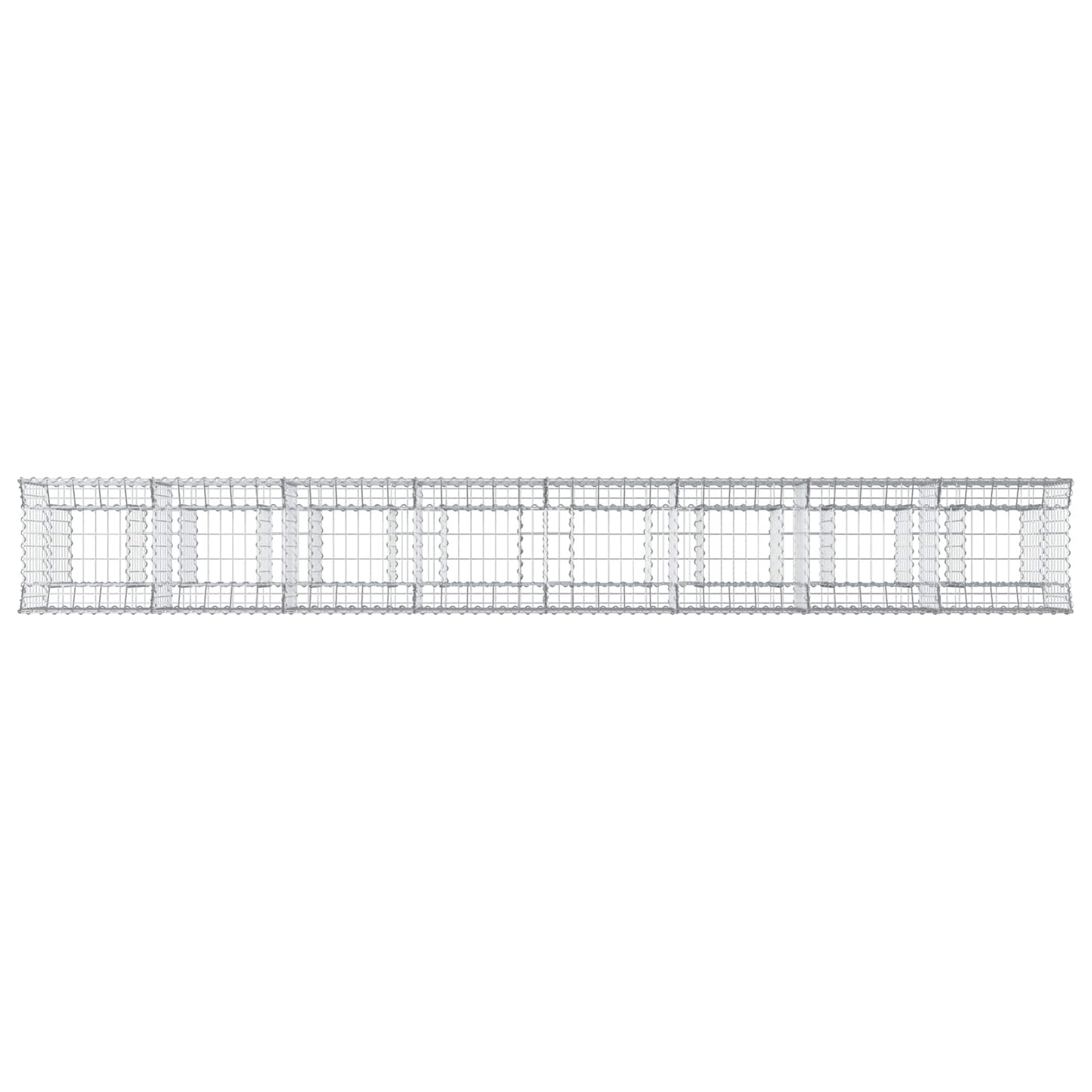 Gabion emelt ágy 3 pcs Ezüst