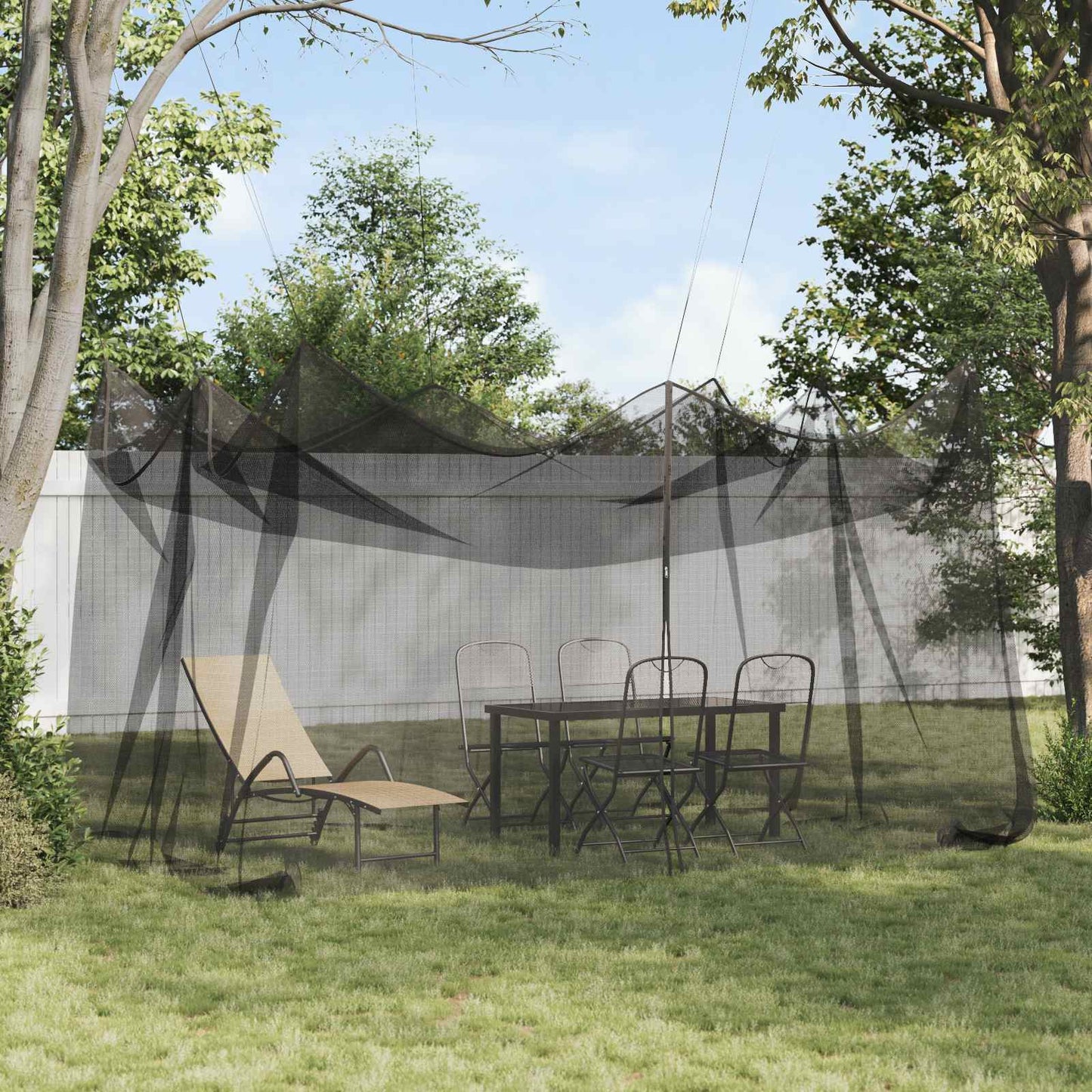 Kerti Szúnyogháló 220 mesh Fekete 3 x 4,5 x 2,5 m Poliészter