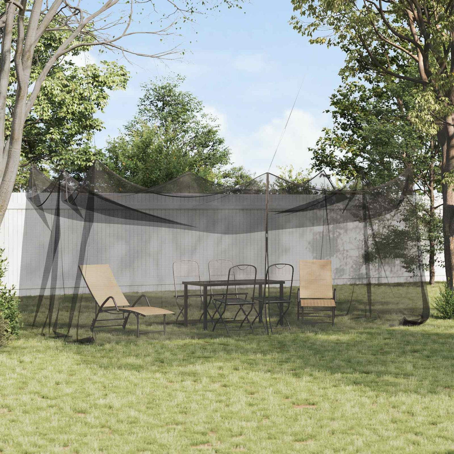 Kerti Szúnyogháló 220 mesh Fekete 3 x 6 x 2,5 m Poliészter