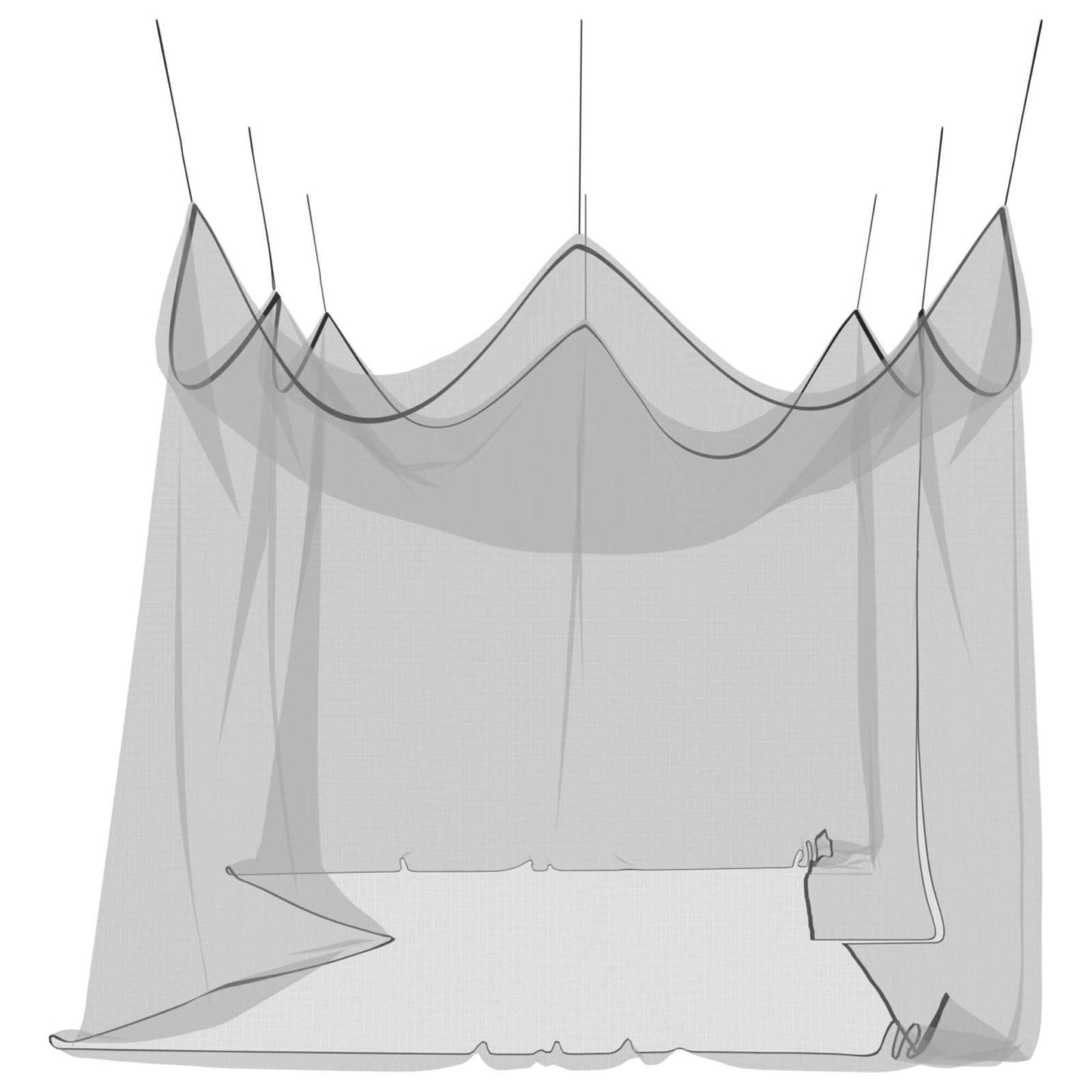 Kerti Szúnyogháló 220 mesh Fekete 3 x 6 x 2,5 m Poliészter