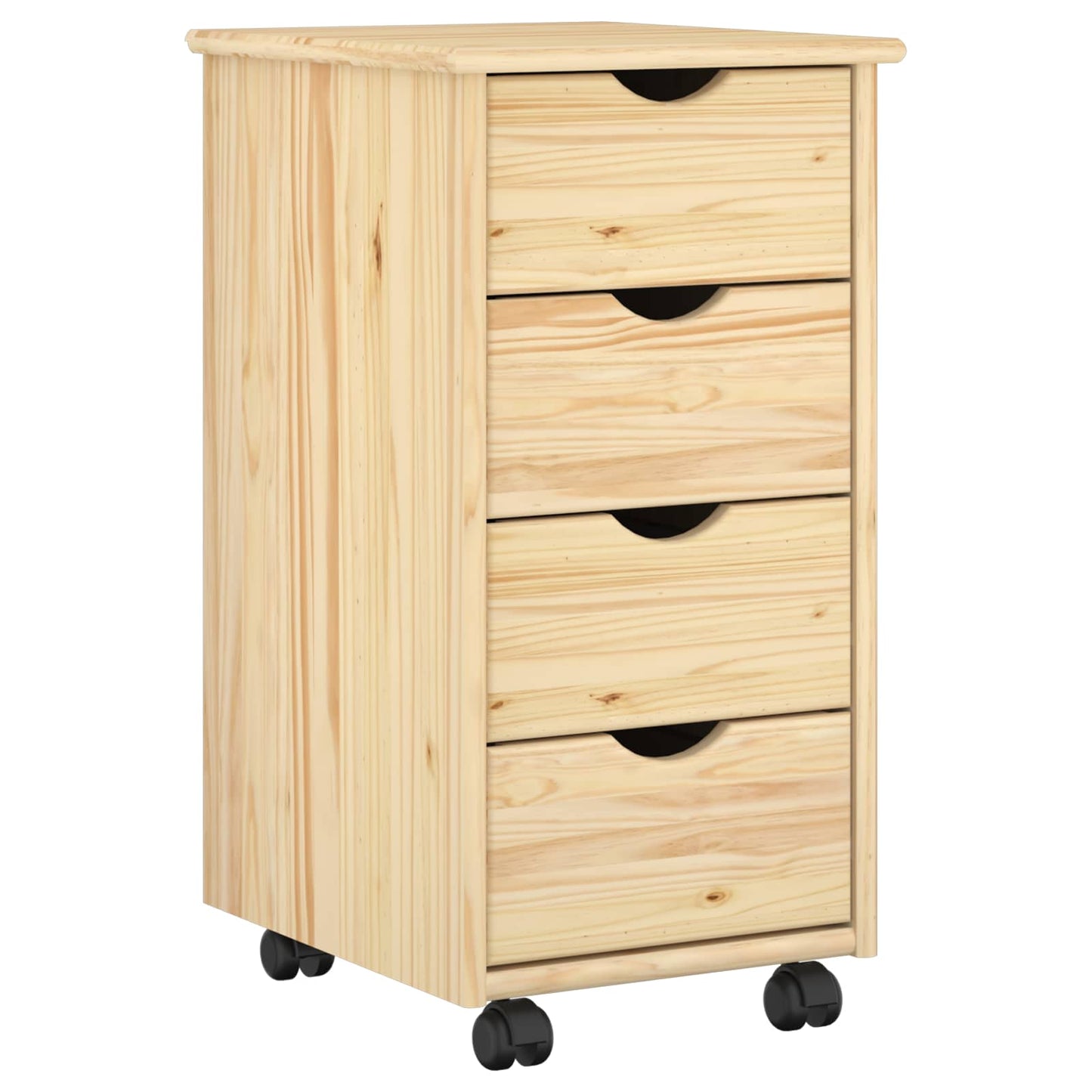 Görgős szekrény kerékkel Barna 65,5 x 34 x 39 cm Tömör fenyőfa