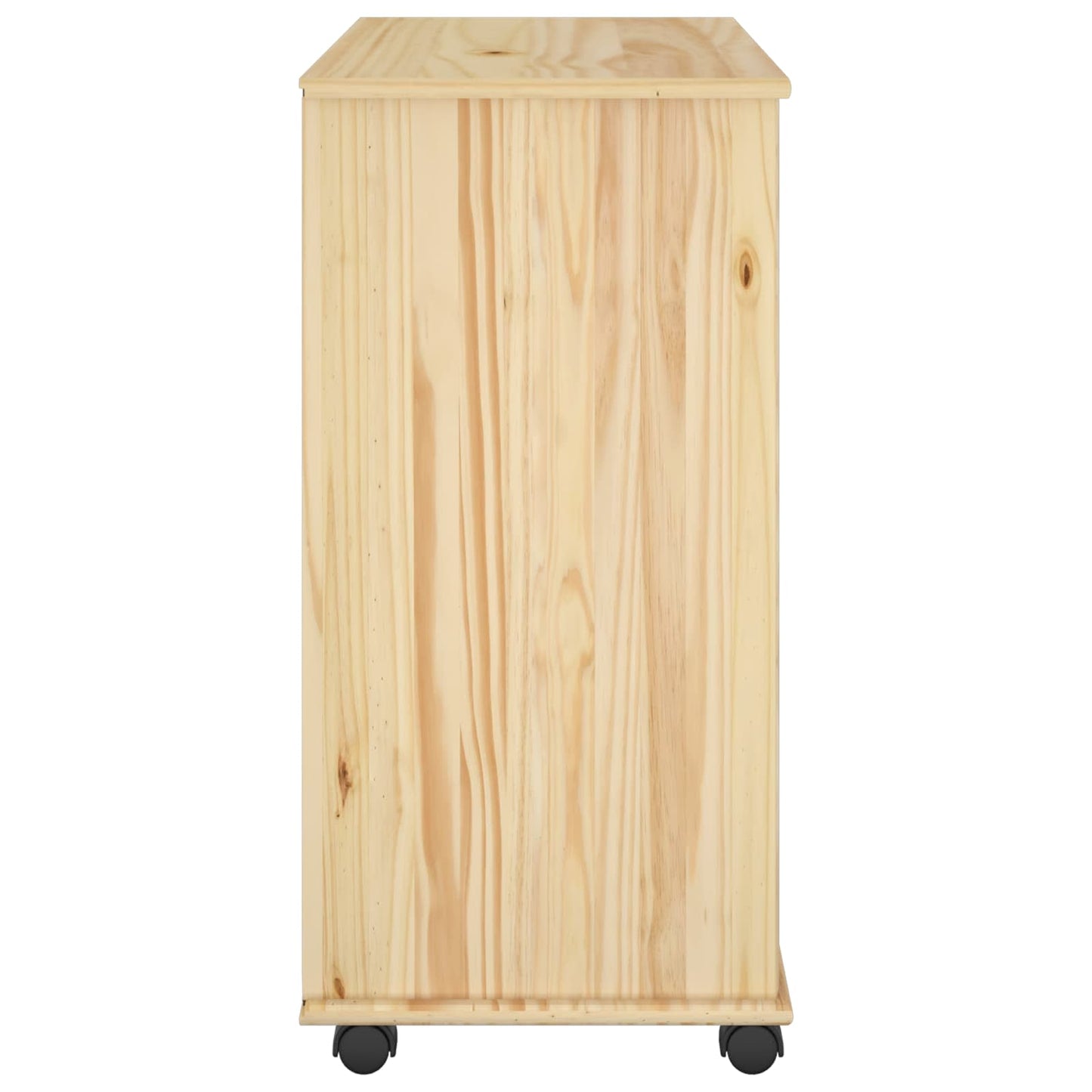 Görgős szekrény kerékkel Barna 63,5 x 39 x 79 cm Tömör fenyőfa