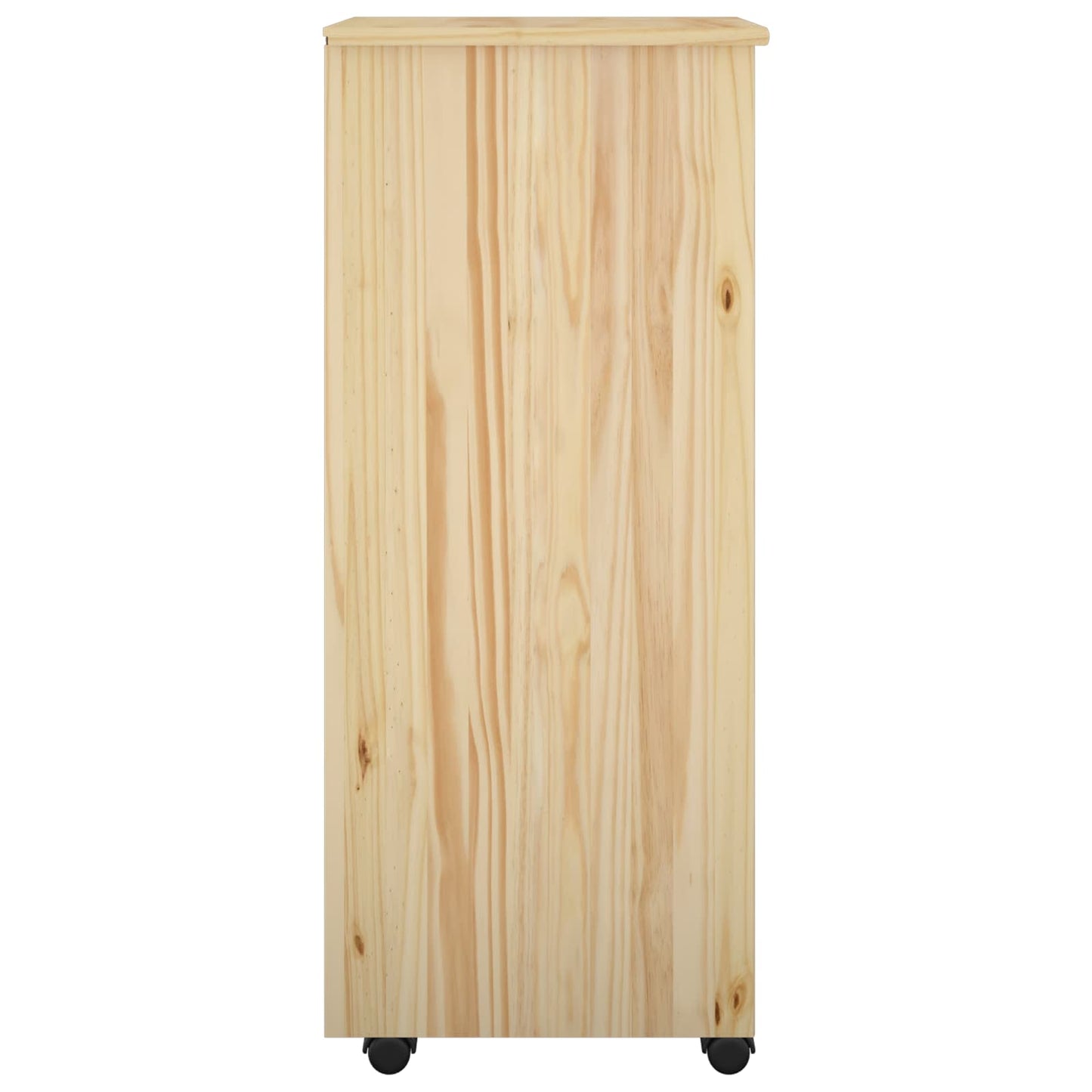 Görgős szekrény kerékkel Barna 34 x 39 x 93,5 cm Tömör fenyőfa