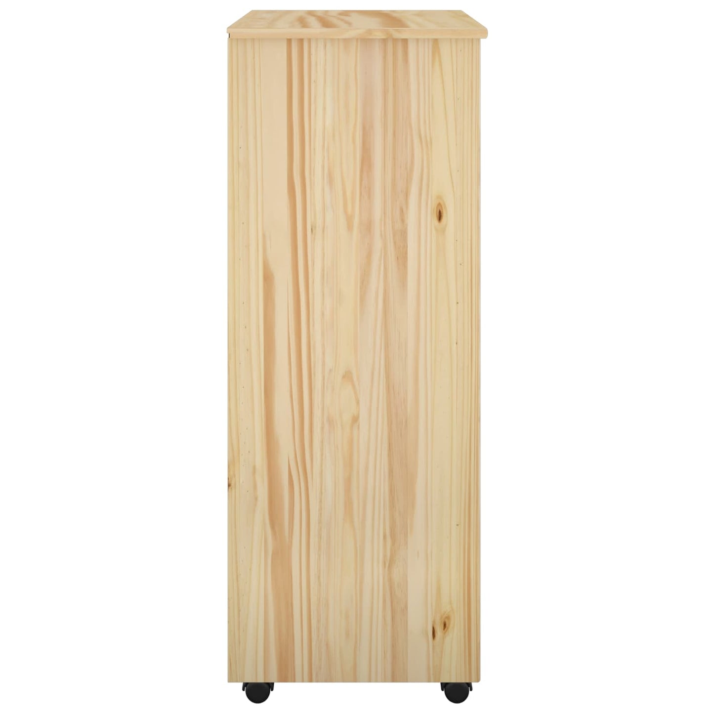 Görgős szekrény kerékkel Barna 53 x 39 x 103 cm Tömör fenyőfa