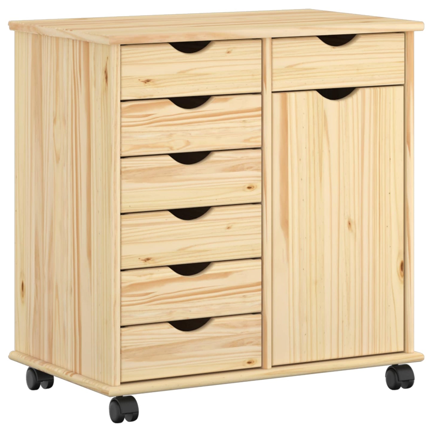 Görgős szekrény Barna 63,5 x 39 x 65,5 cm Tömör fenyőfa