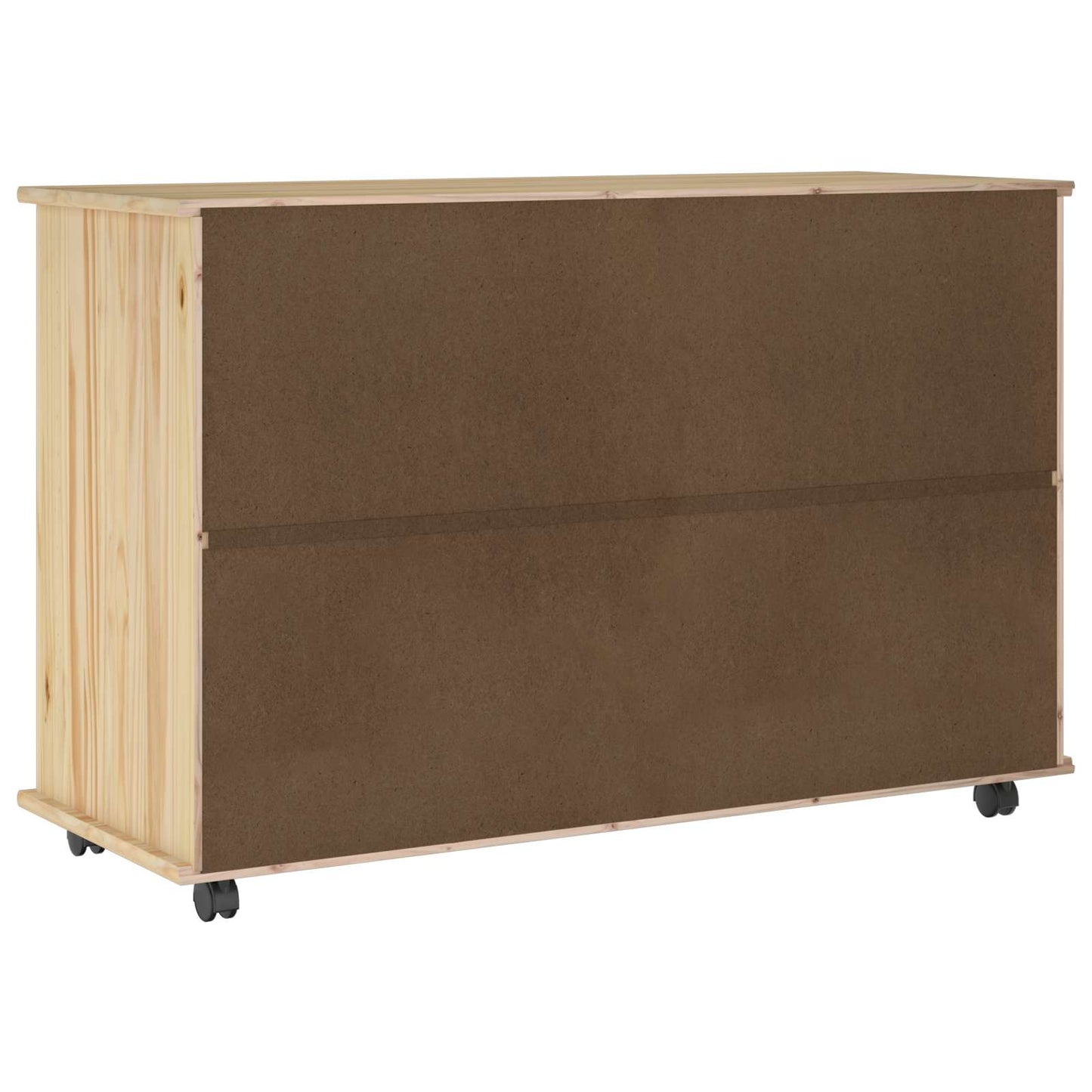 Görgős szekrény kerékkel Barna 100 x 39 x 65,5 cm Tömör fenyőfa