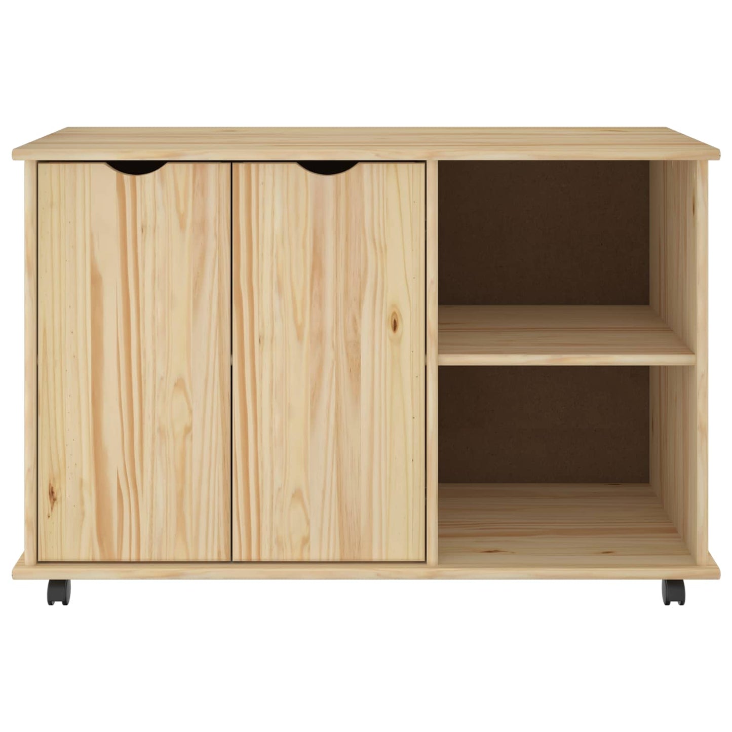 Görgős szekrény kerékkel Barna 100 x 39 x 65,5 cm Tömör fenyőfa