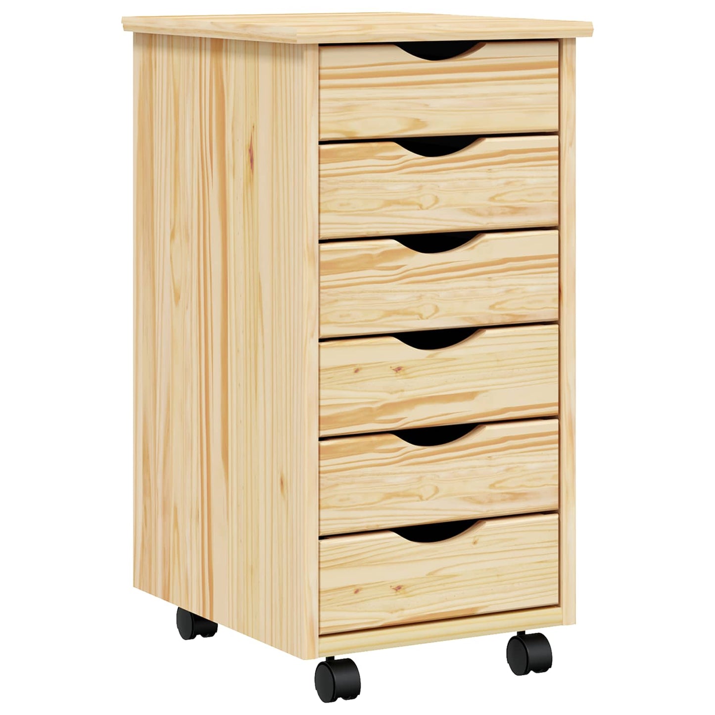 Görgős szekrény fiókokkal MOSS Tiszta lakk 34 x 39 x 65,5 cm