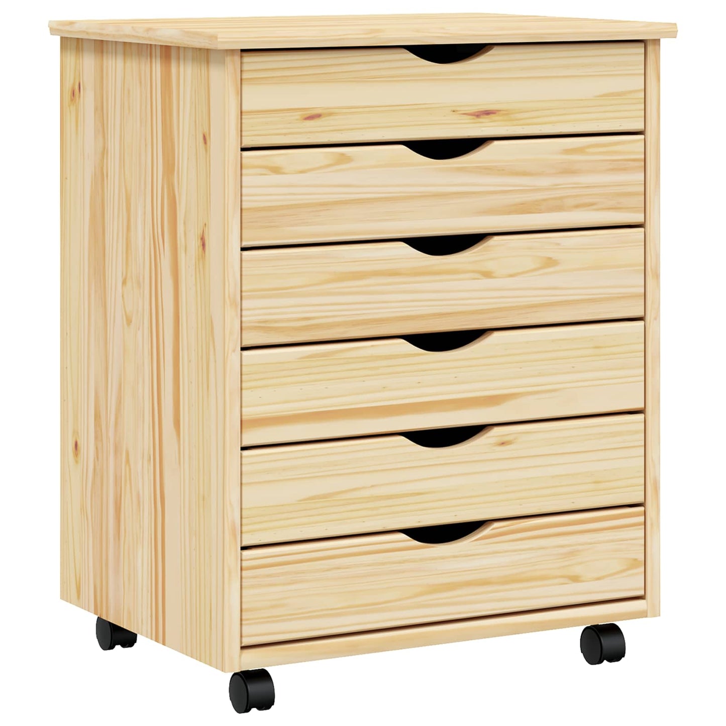Görgős szekrény fiókokkal MOSS Tiszta lakk 53 x 39 x 65,5 cm