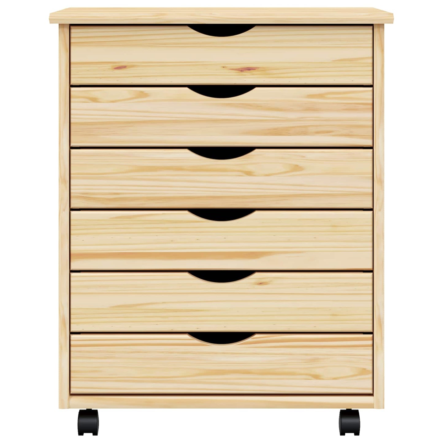 Görgős szekrény fiókokkal MOSS Tiszta lakk 53 x 39 x 65,5 cm