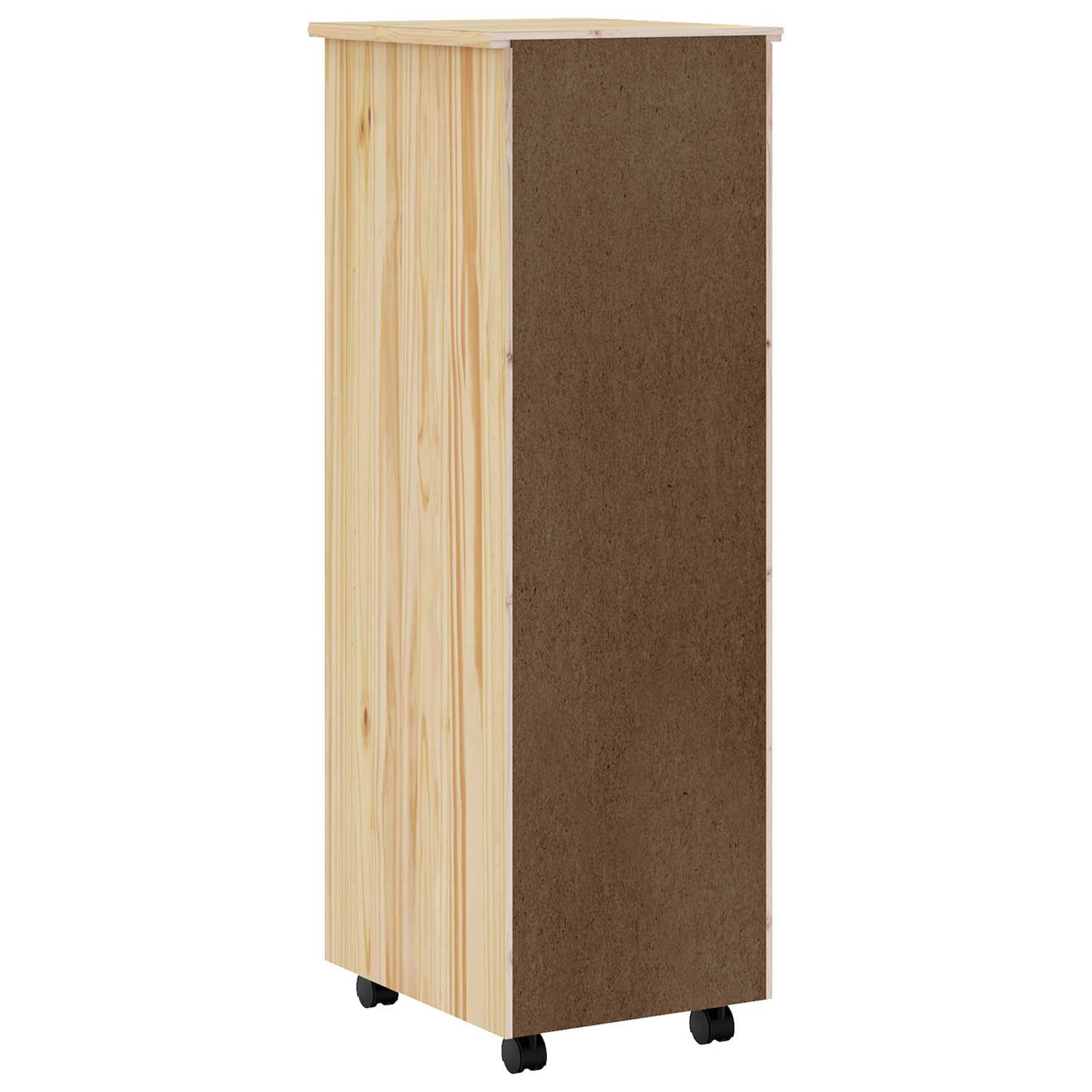 Görgős szekrény fiókokkal MOSS Tiszta lakk 34 x 39 x 103 cm