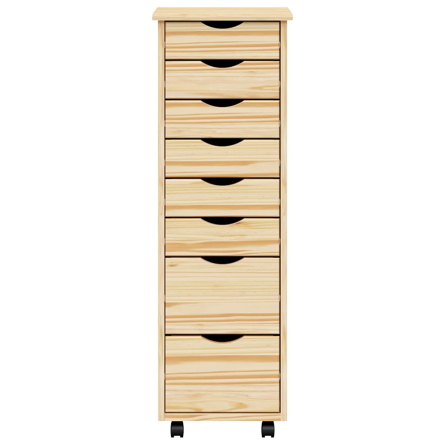 Görgős szekrény fiókokkal MOSS Tiszta lakk 34 x 39 x 103 cm