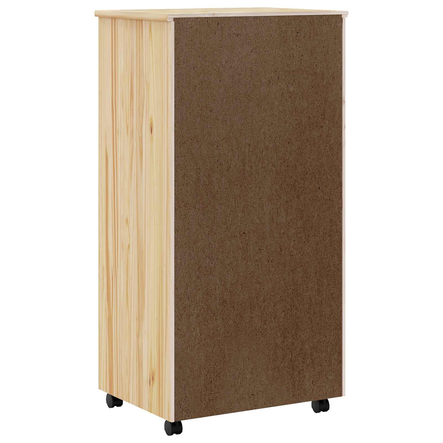 Görgős szekrény fiókokkal MOSS Tiszta lakk 53 x 39 x 103 cm