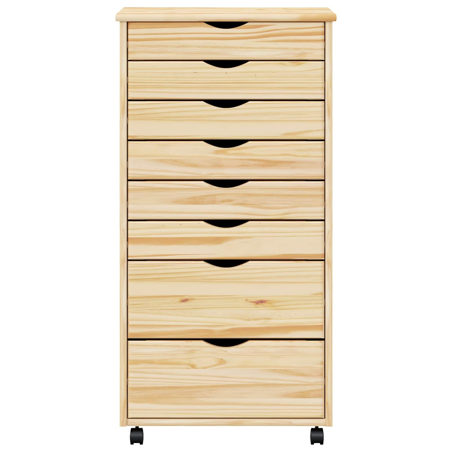 Görgős szekrény fiókokkal MOSS Tiszta lakk 53 x 39 x 103 cm