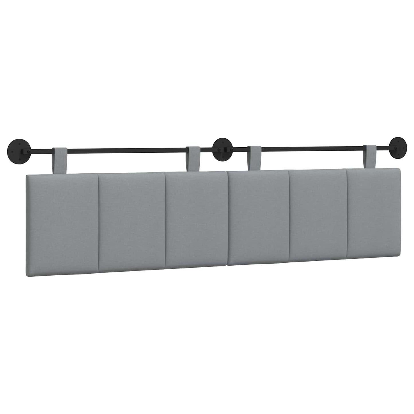 Függesztett ágyfej Világosszürke Szövet