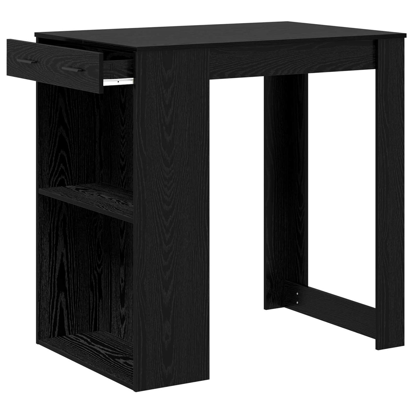 Bárasztal 102 x 70 x 103,5 cm Szerelt Fa Fekete tölgy