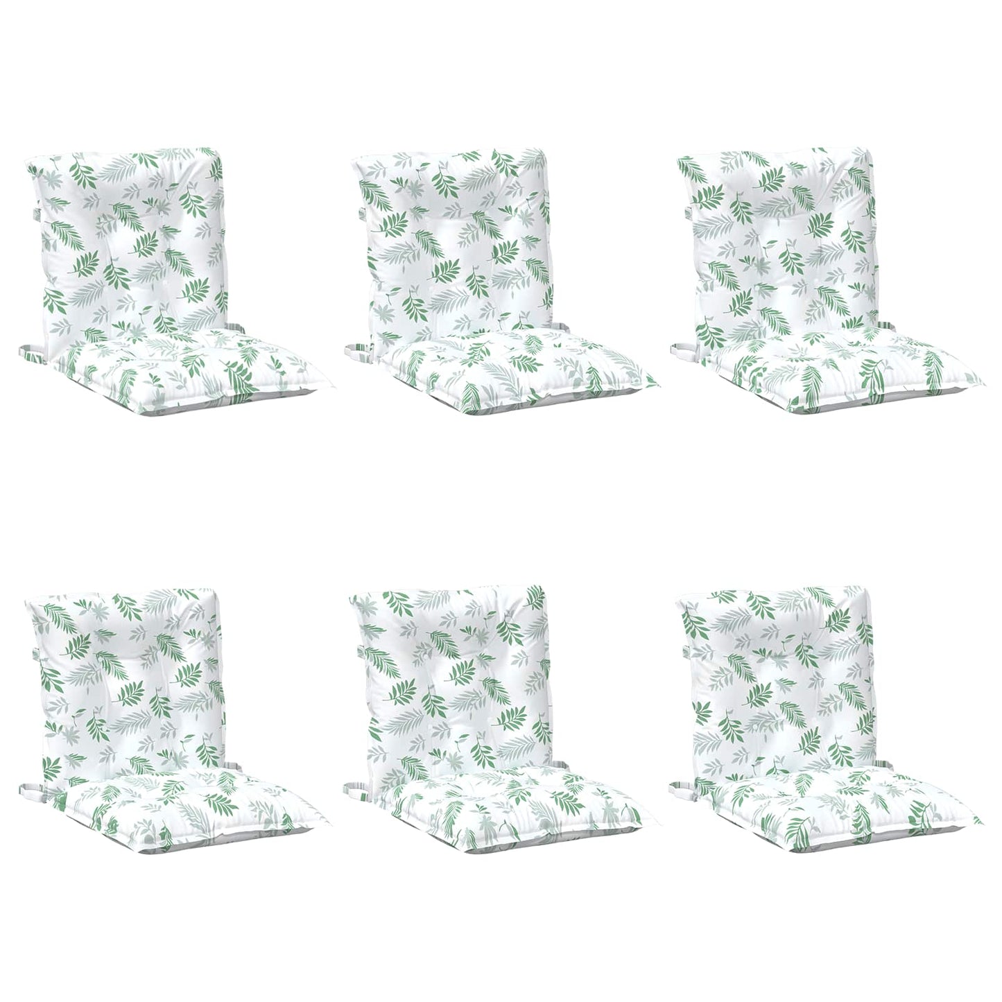 Kültéri párna 6 pcs Fehér 100 x 50 x 7 cm Szövet