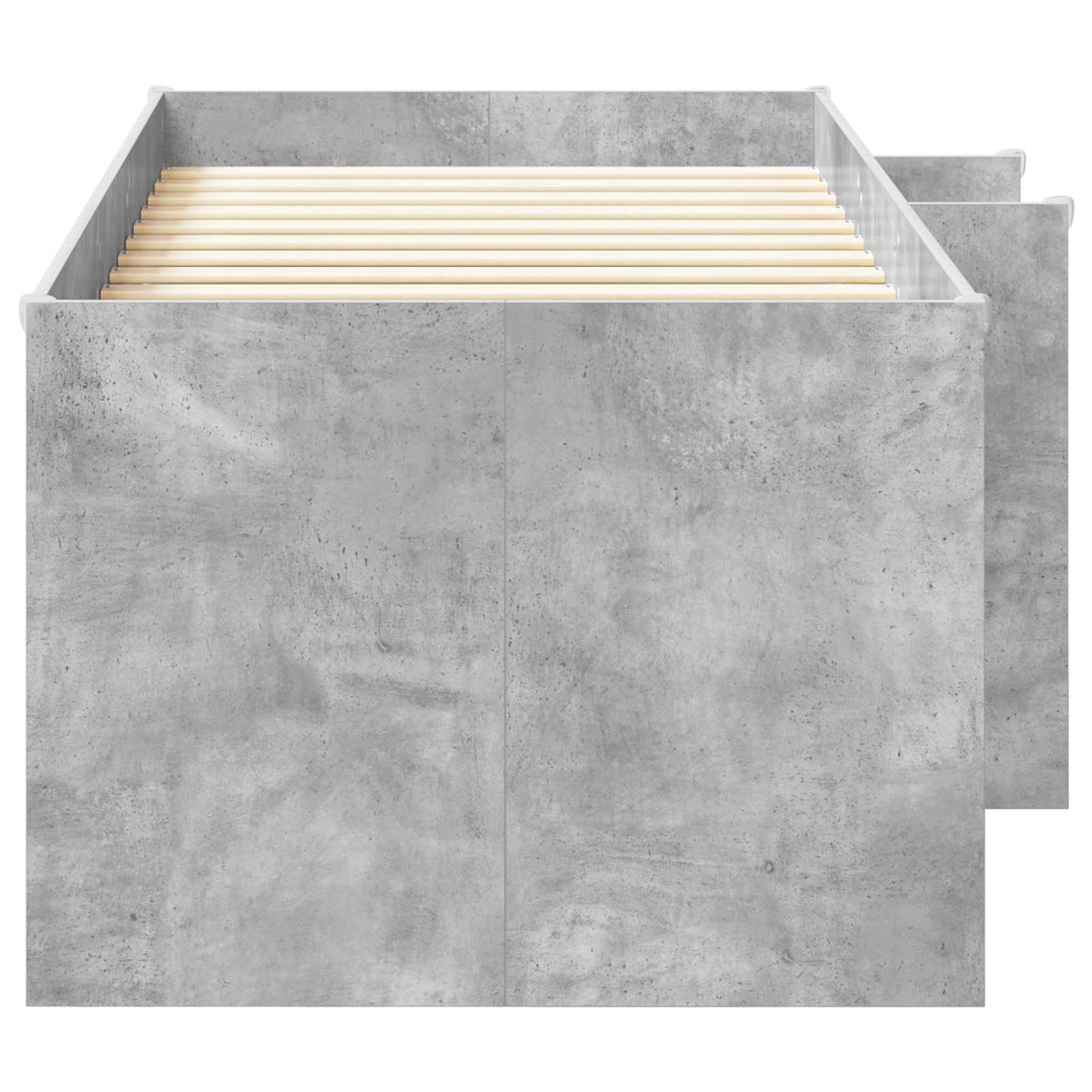 Gyerekek Magas Ágykeret Betonszürke 80 x 200 cm Szerelt Fa