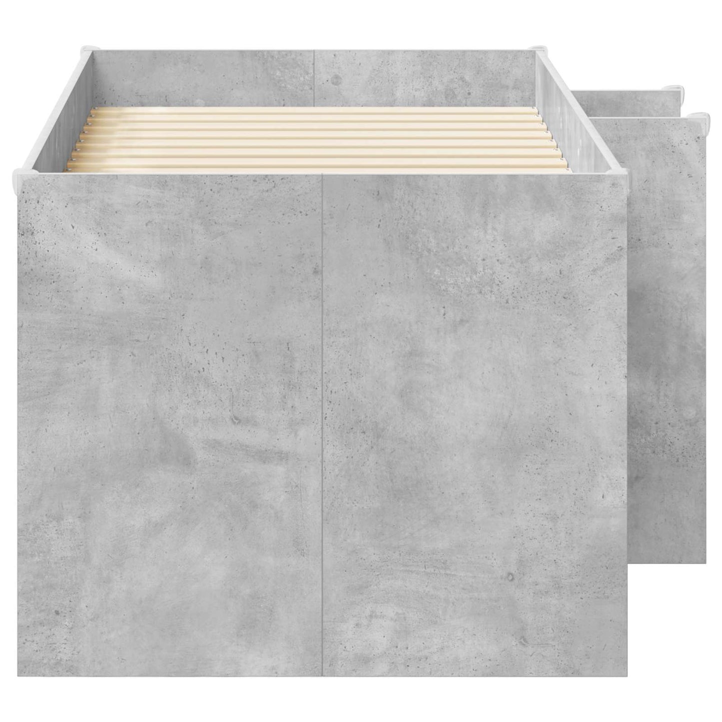 Gyerekek Magas Ágykeret Betonszürke 80 x 160 cm Szerelt Fa