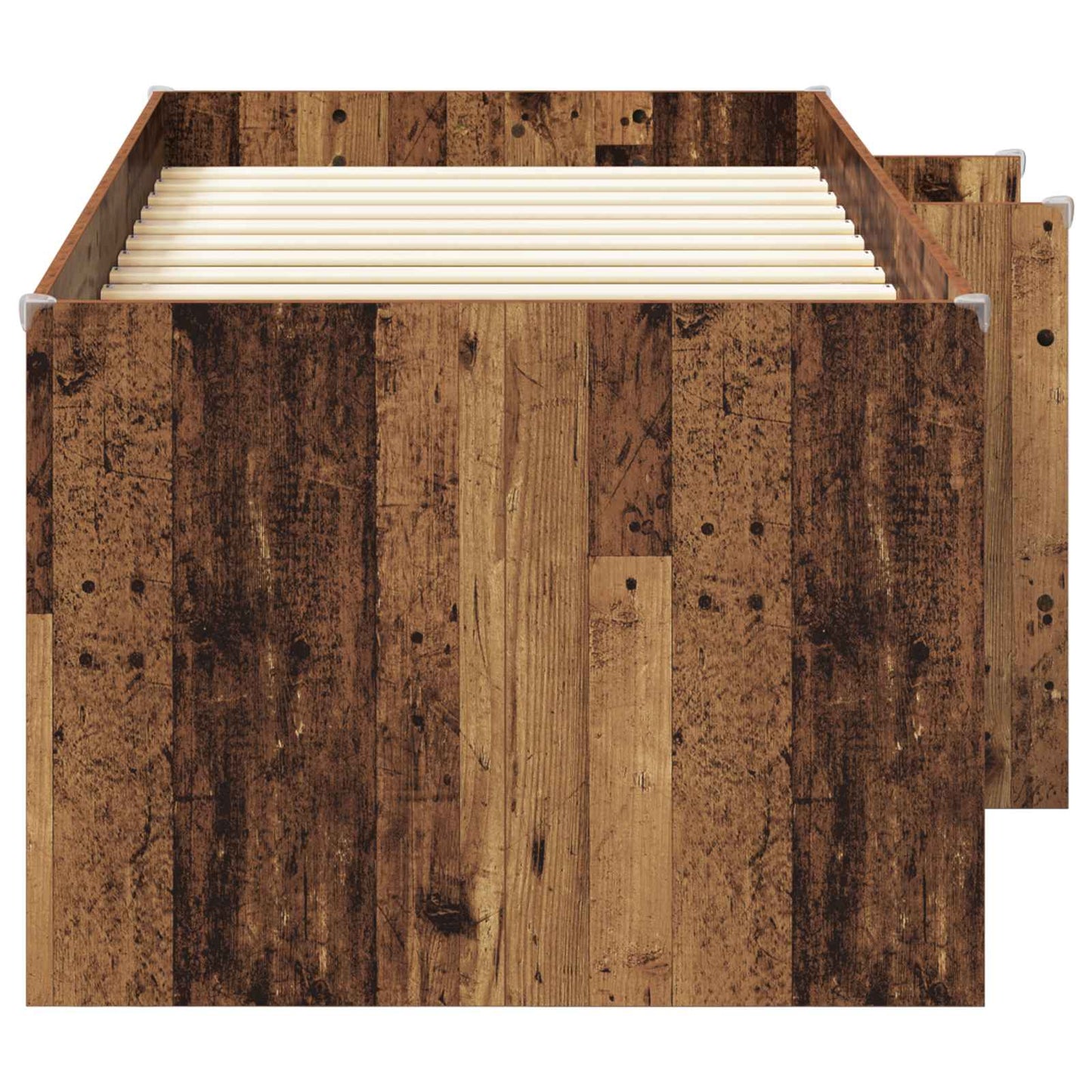 Gyerekek Magas Ágykeret 2 pcs Antik Fa 193 x 96,1 x 68,5 cm