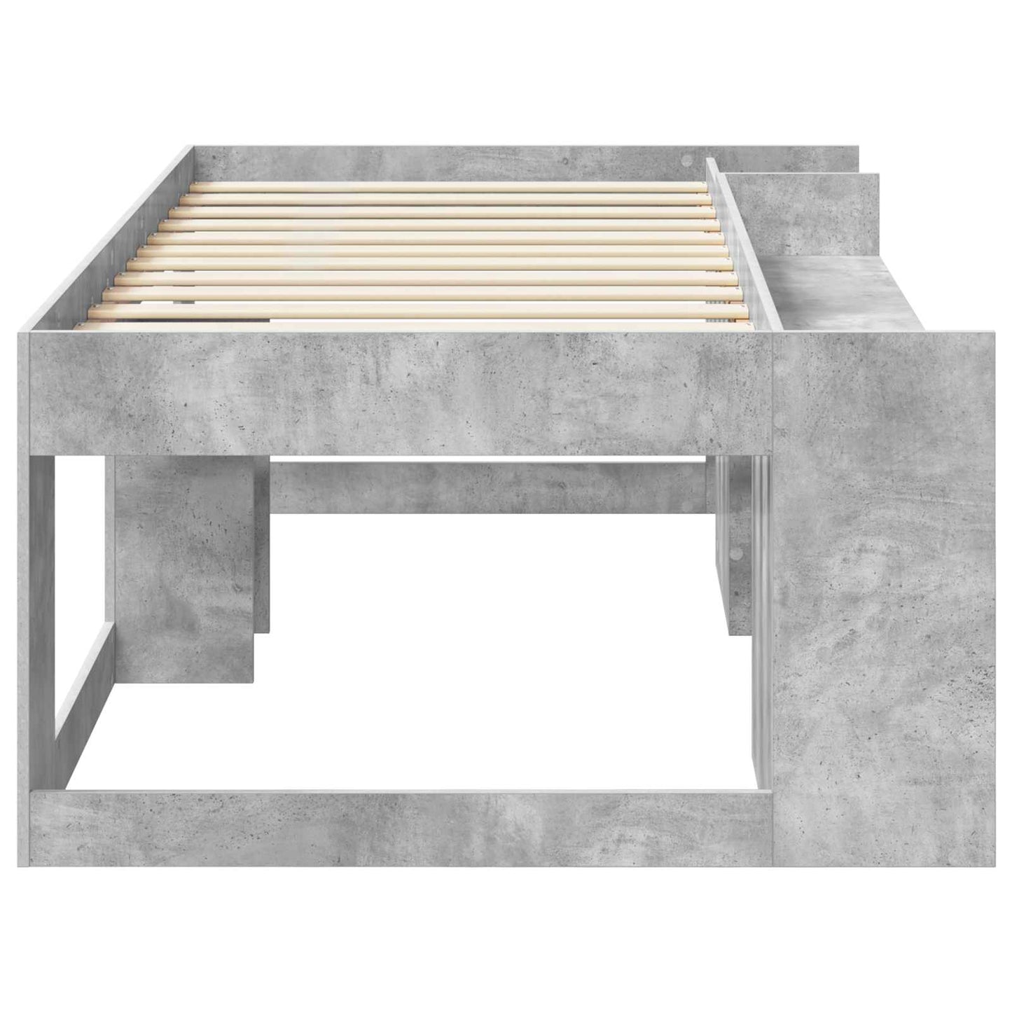 Gyerekágy keret tárolóval Betonszürke 80 x 200 cm Szerelt Fa