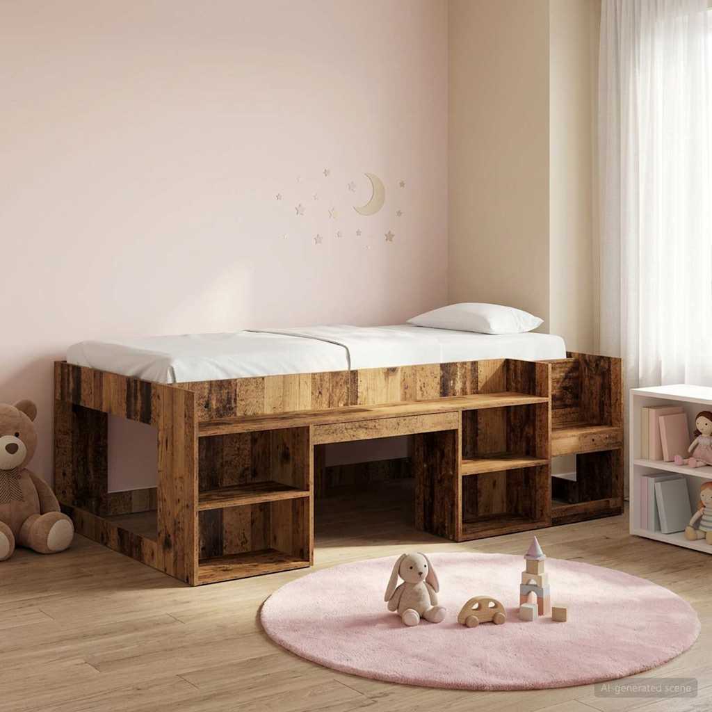 Gyerekágy keret tárolóval Antik Fa 80 x 200 cm Szerelt Fa