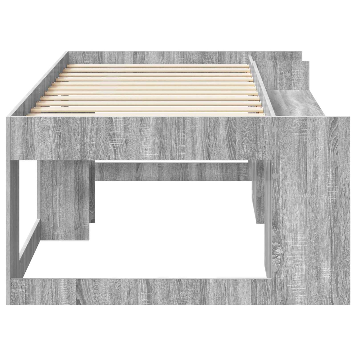 Gyerekágy keret tárolóval Szürke Sonoma 90 x 200 cm Szerelt Fa