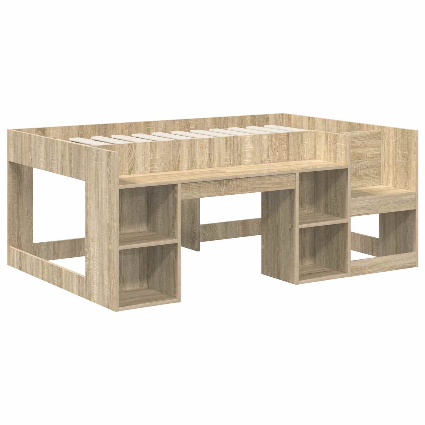 Gyerekágy keret tárolóval Sonoma Tölgy 80 x 160 cm Szerelt Fa