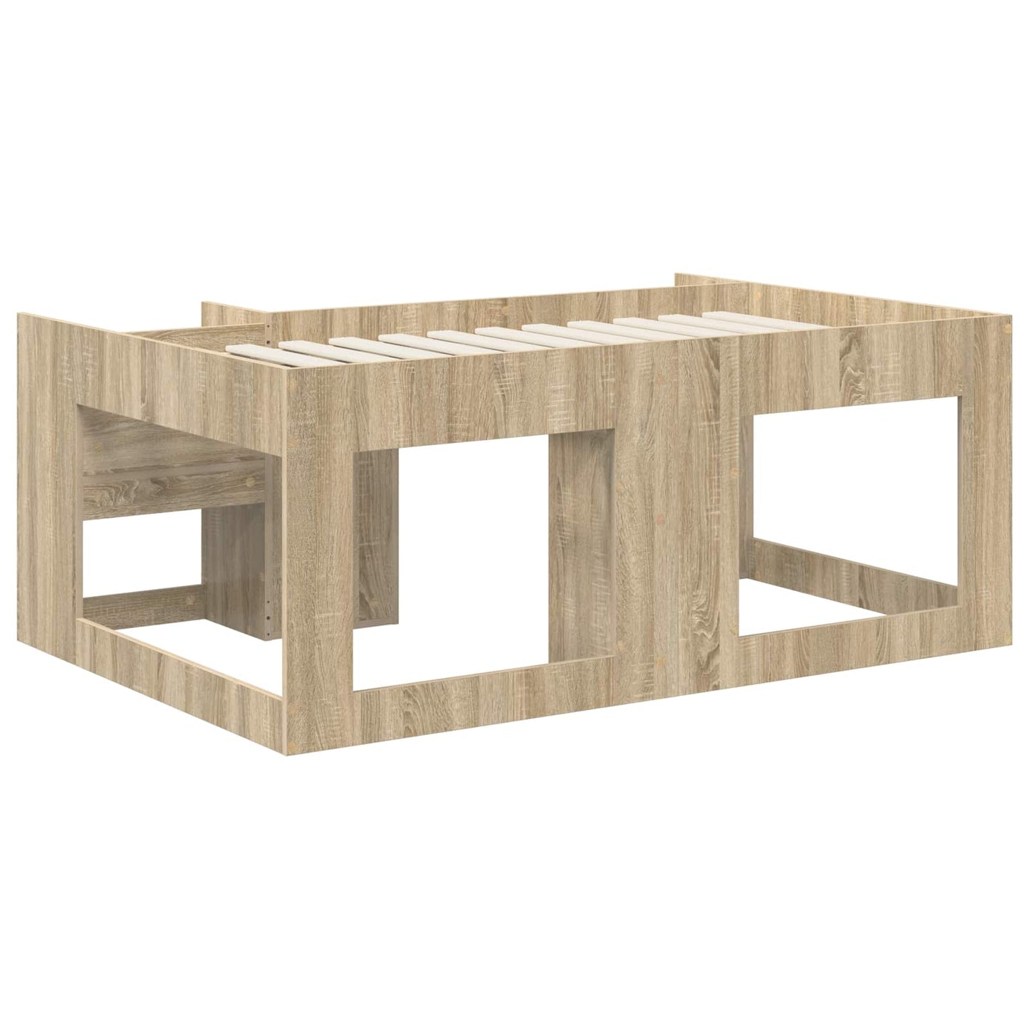 Gyerekágy keret tárolóval Sonoma Tölgy 80 x 160 cm Szerelt Fa