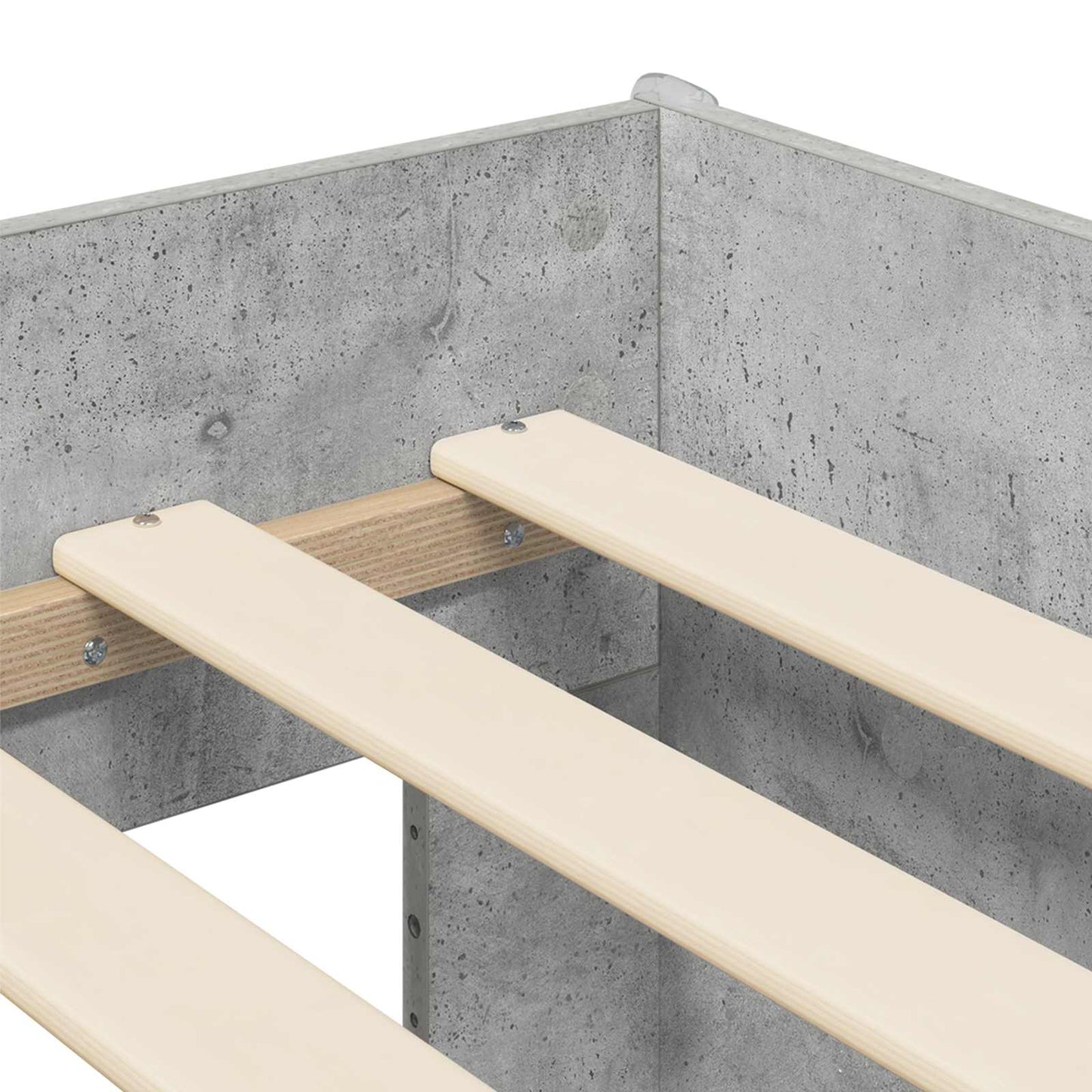 Gyerekágy keret tárolóval Betonszürke 80 x 160 cm Szerelt Fa