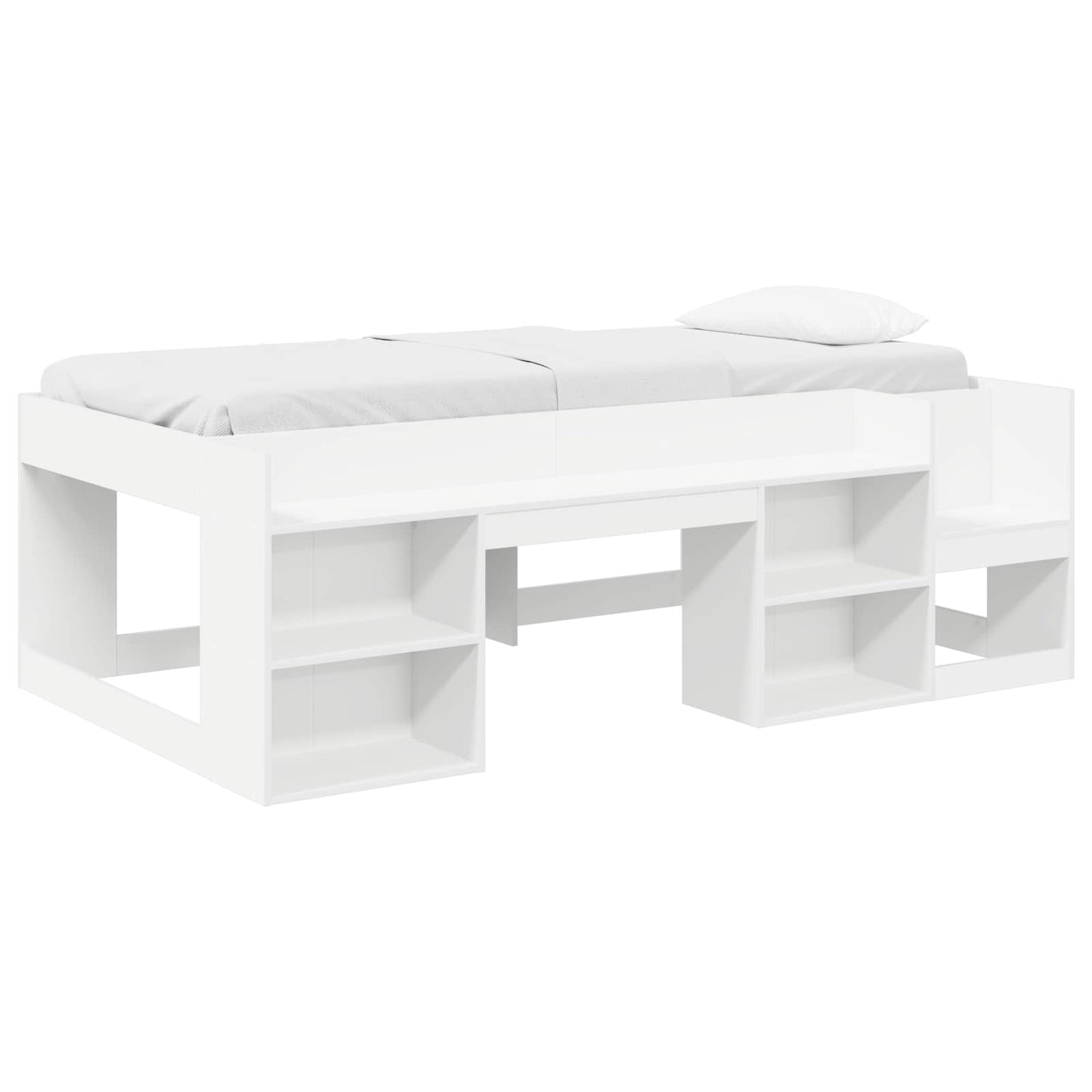 Gyerekágy keret tárolóval Fehér 90 x 190 cm Szerelt Fa