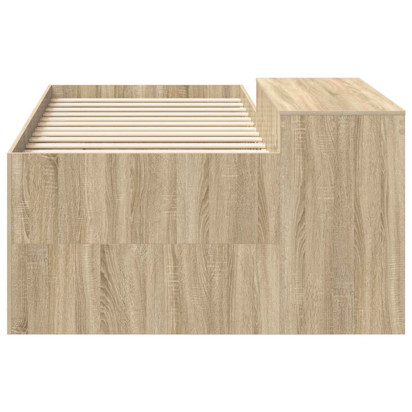 Gyerekek Magas Ágykeret Íróasztallal Sonoma Tölgy Szerelt Fa