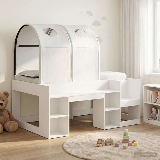 Ágy alagúttal 4 pcs Fehér Szerelt Fa