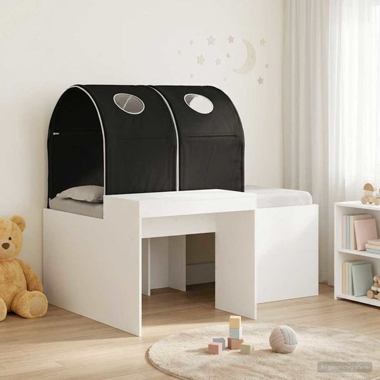 Ágy alagúttal 4 pcs Artisian tölgy és fekete Szerelt Fa