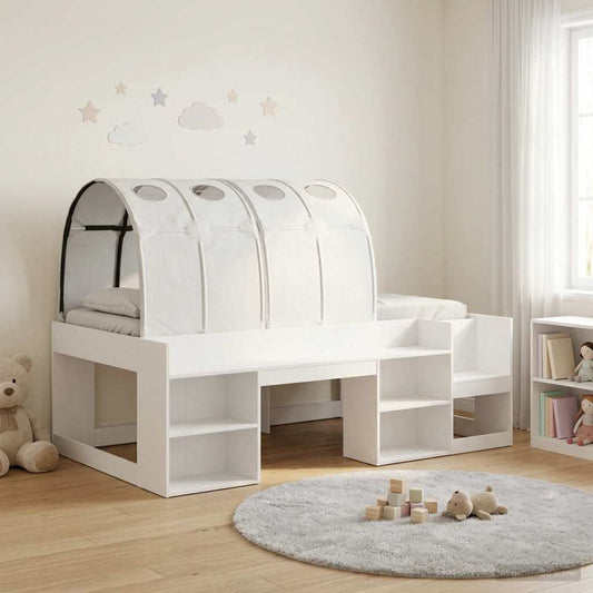 Ágy alagúttal 4 pcs Fehér Szerelt Fa