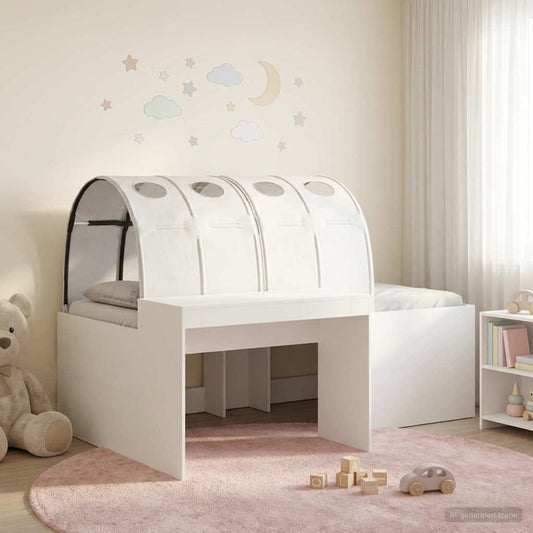 Ágy alagúttal 4 pcs Artisian tölgy és fehér Szerelt Fa