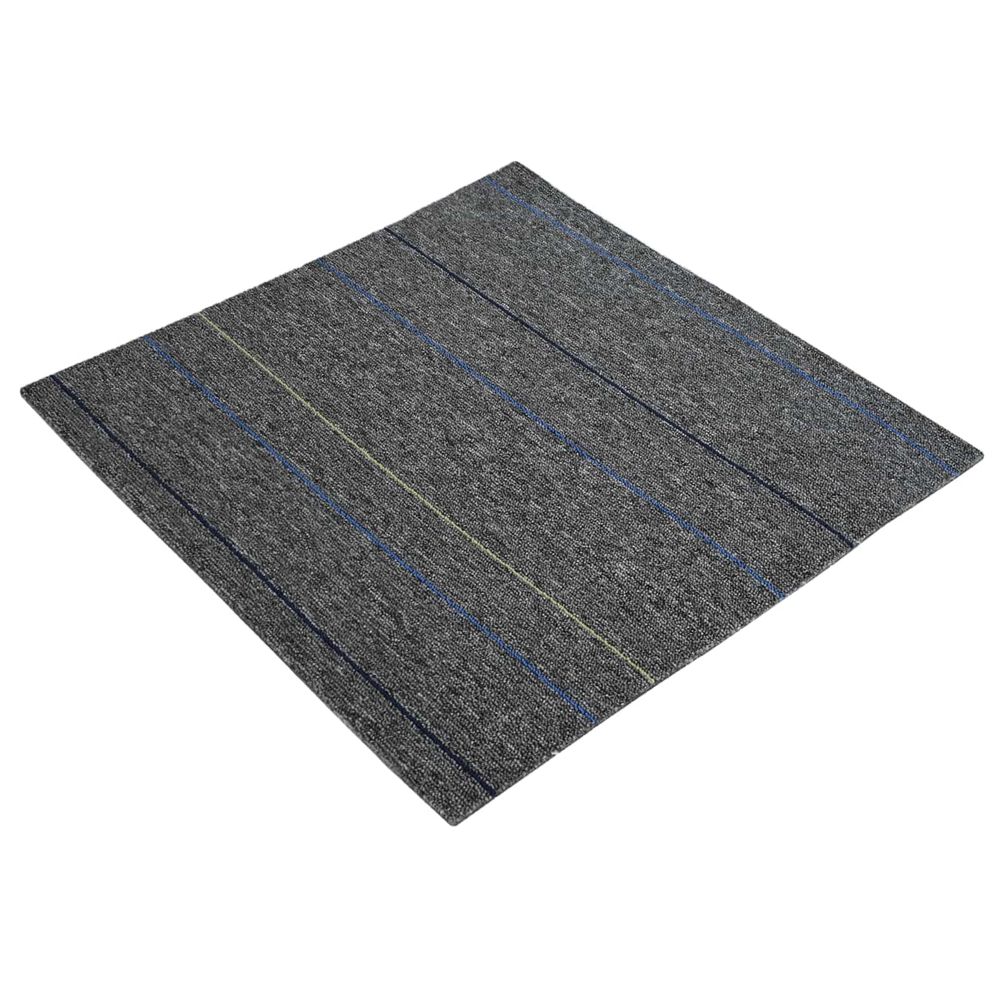 Szőnyegcsempe Közép szürke csíkokkal 50 x 50 cm 4 db