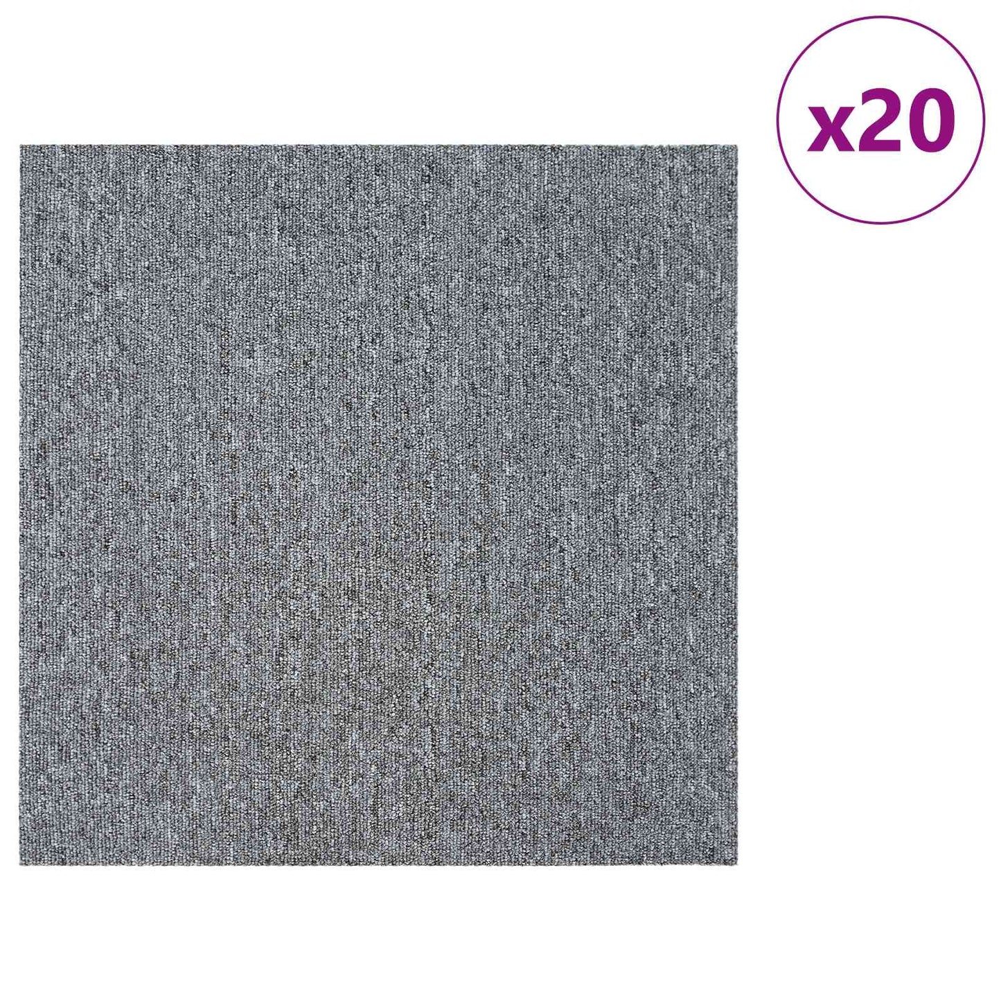 Szőnyegcsempe Világosszürke 50 x 50 cm 20 db PP és Bitumen