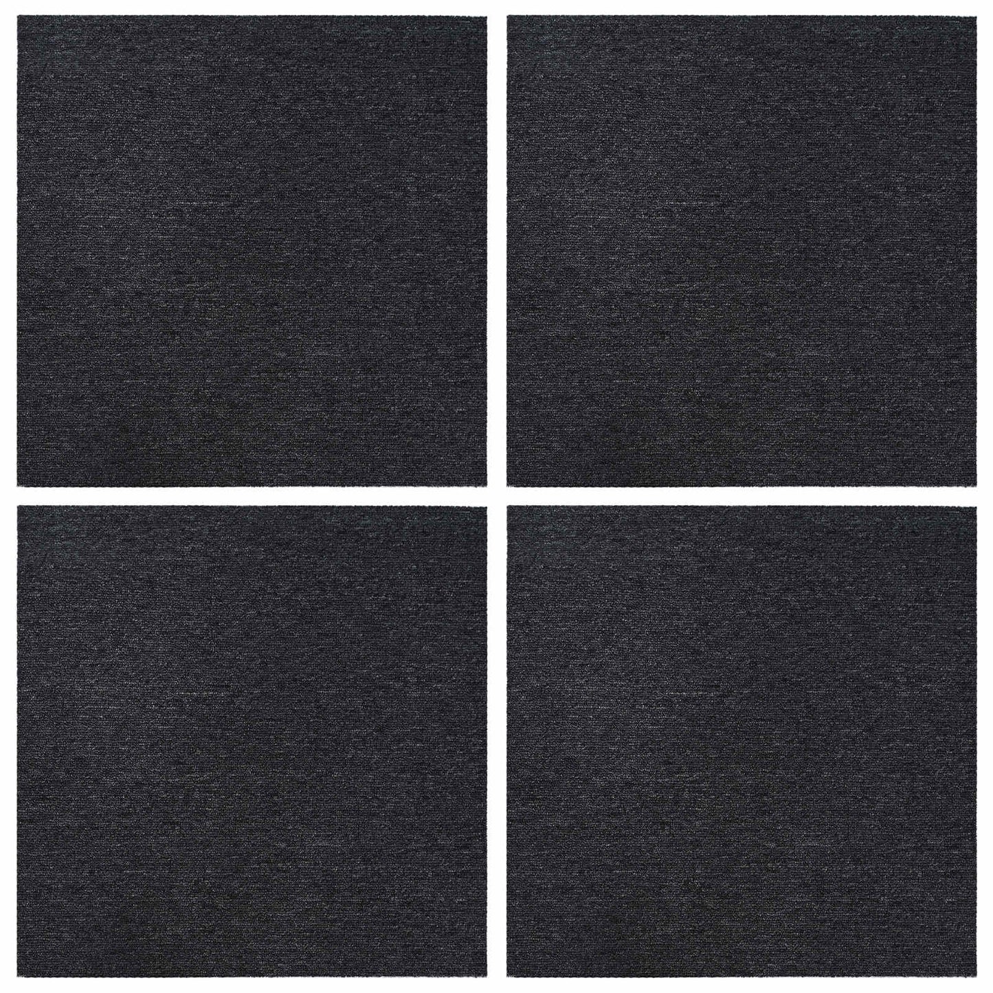Szőnyegcsempe Sötétszürke 50 x 50 cm 4 db PP és Bitumen