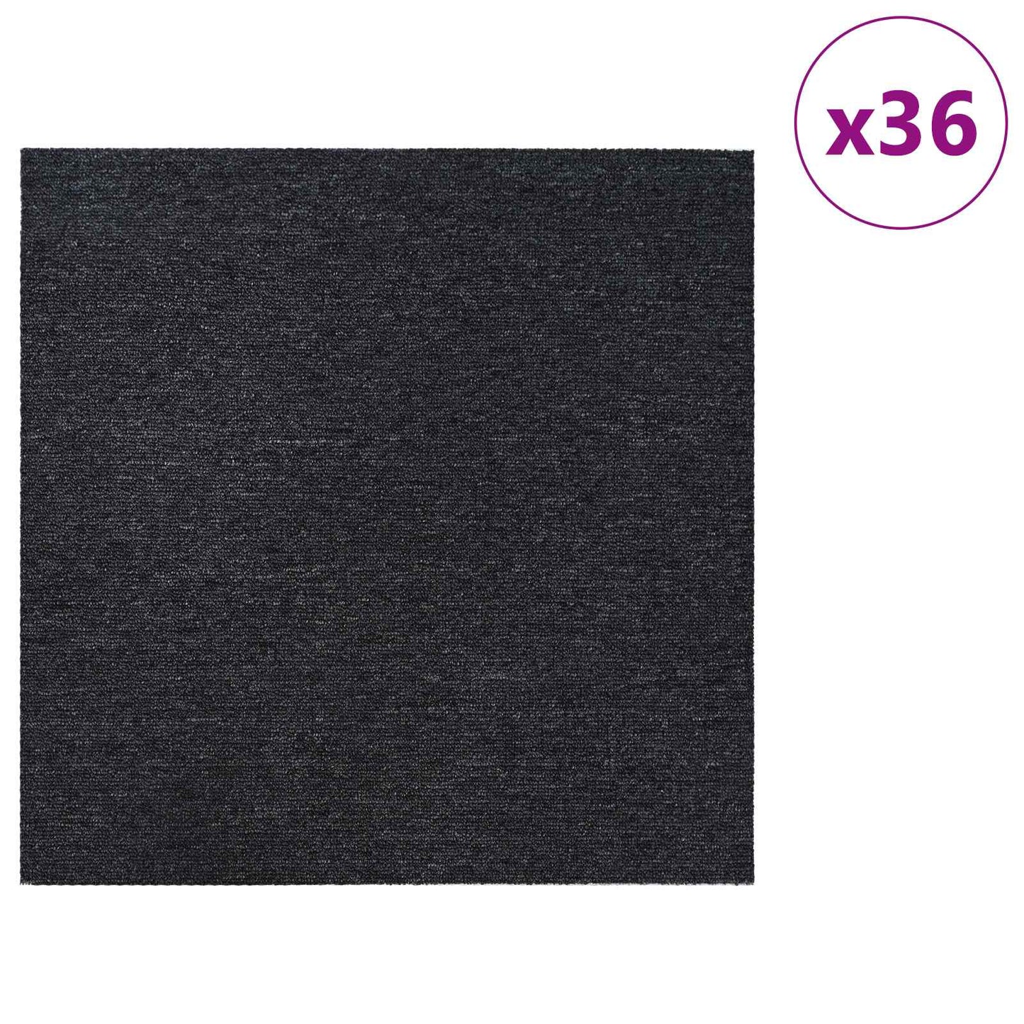 Szőnyegcsempe Sötétszürke 50 x 50 cm 36 db PP és Bitumen