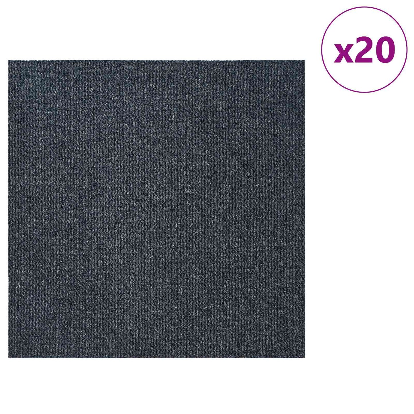 Szőnyegcsempe Kék Szürke 50 x 50 cm 20 db PP és Bitumen