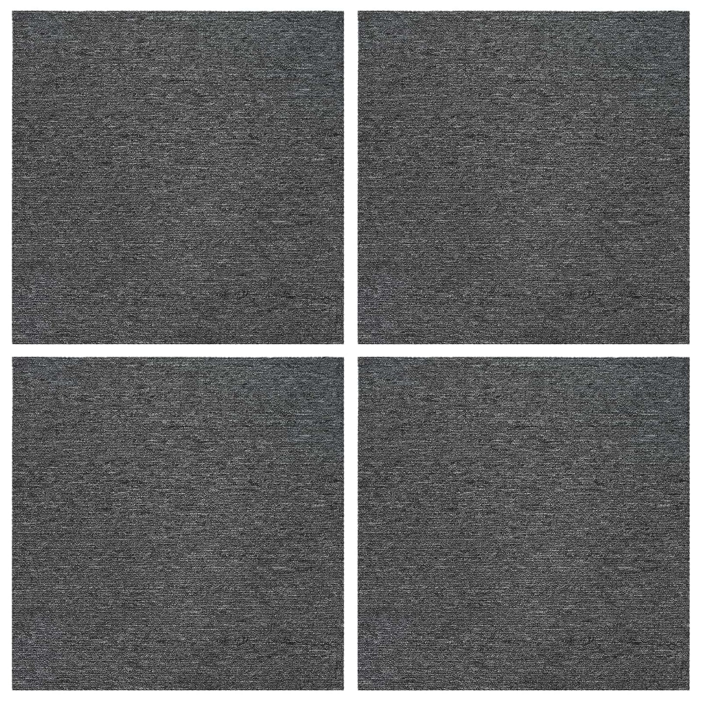 Szőnyegcsempe Közép Szürke 50 x 50 cm 4 db PP és Bitumen