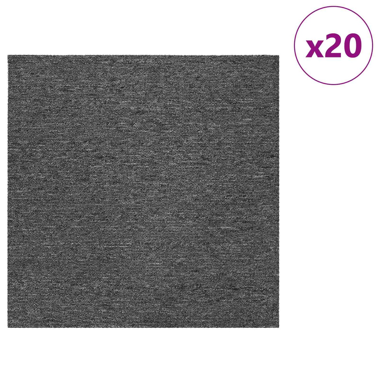 Szőnyegcsempe Közép Szürke 50 x 50 cm 20 db PP és Bitumen