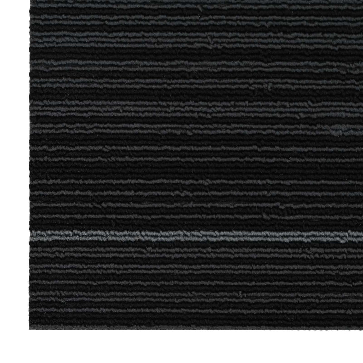 Szőnyegcsempe Csíkos Sötétszürke 50 x 50 cm 4 db PP és Bitumen