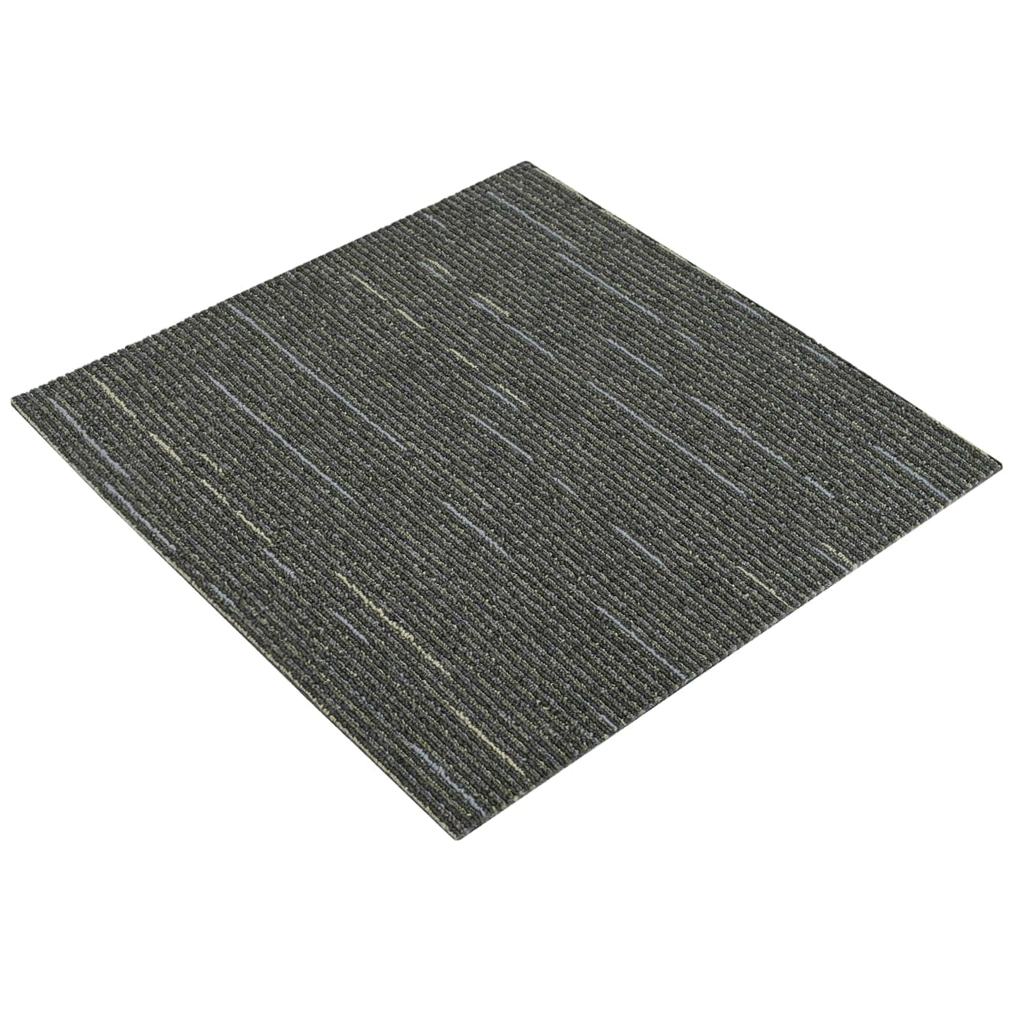 Szőnyegcsempe Csíkos világos zöld 50 x 50 cm 4 db PP és Bitumen