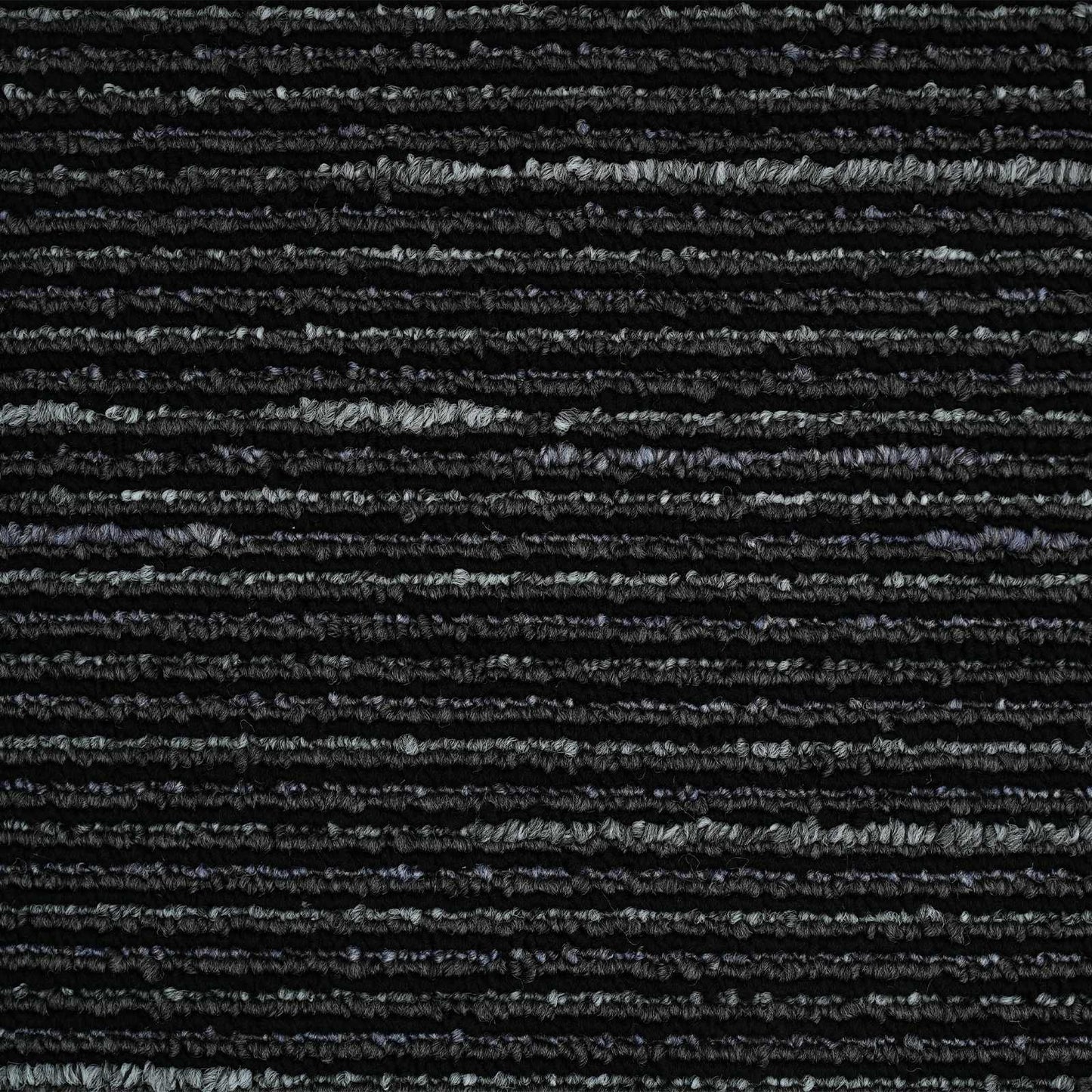 Szőnyegcsempe Csíkos Fekete 50 x 50 cm 36 db PP és Bitumen