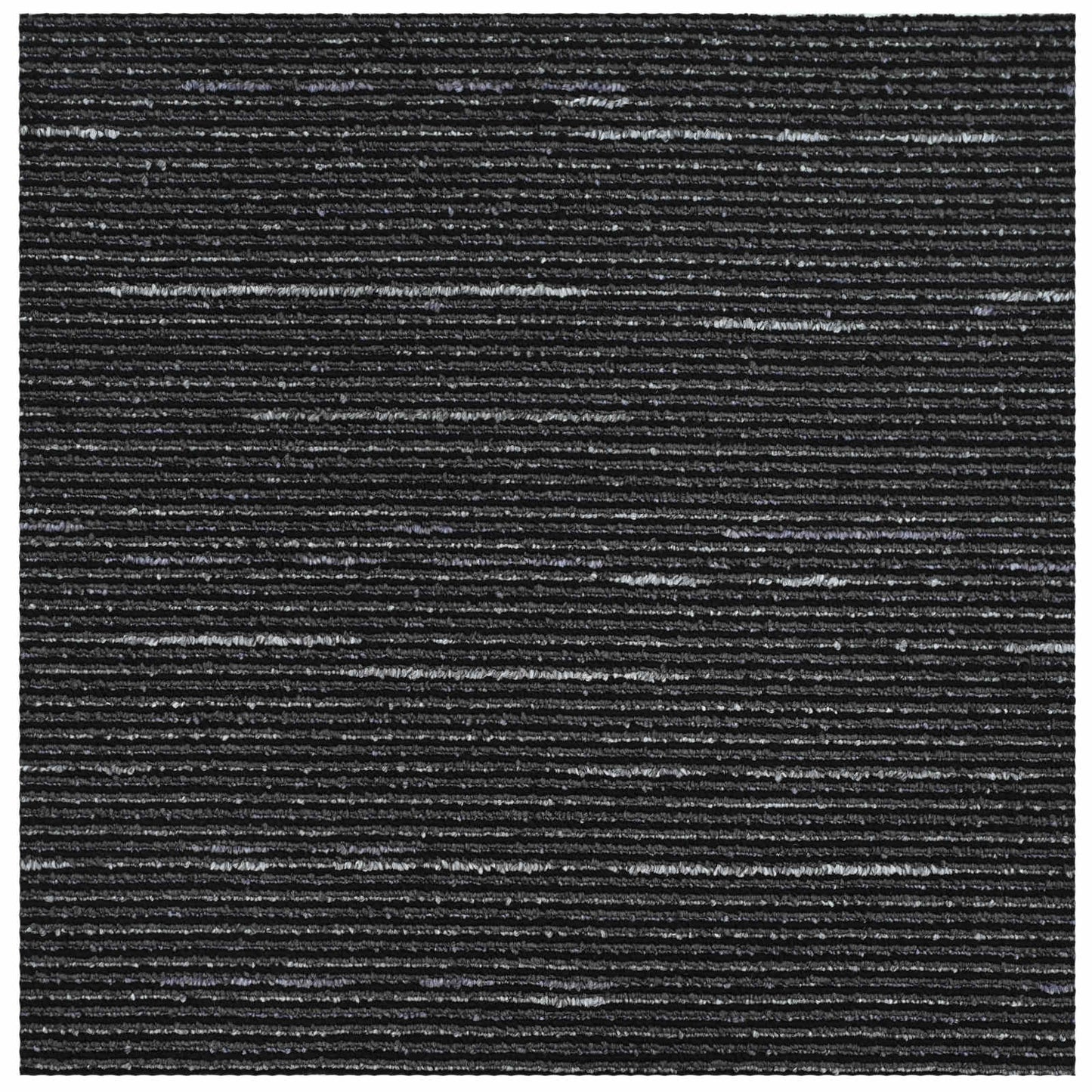 Szőnyegcsempe Csíkos Fekete 50 x 50 cm 36 db PP és Bitumen