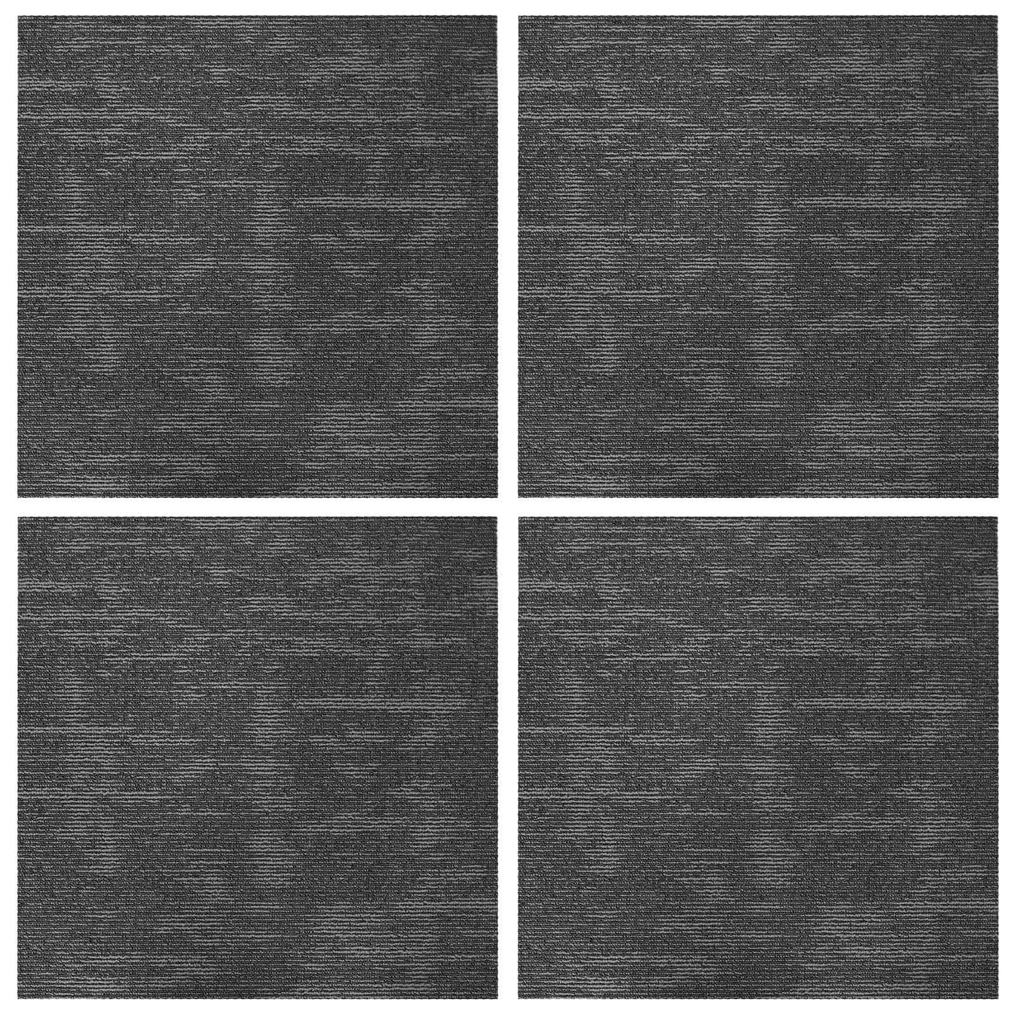 Szőnyegcsempe Sötétszürke 50 x 50 cm 4 db PP és Bitumen