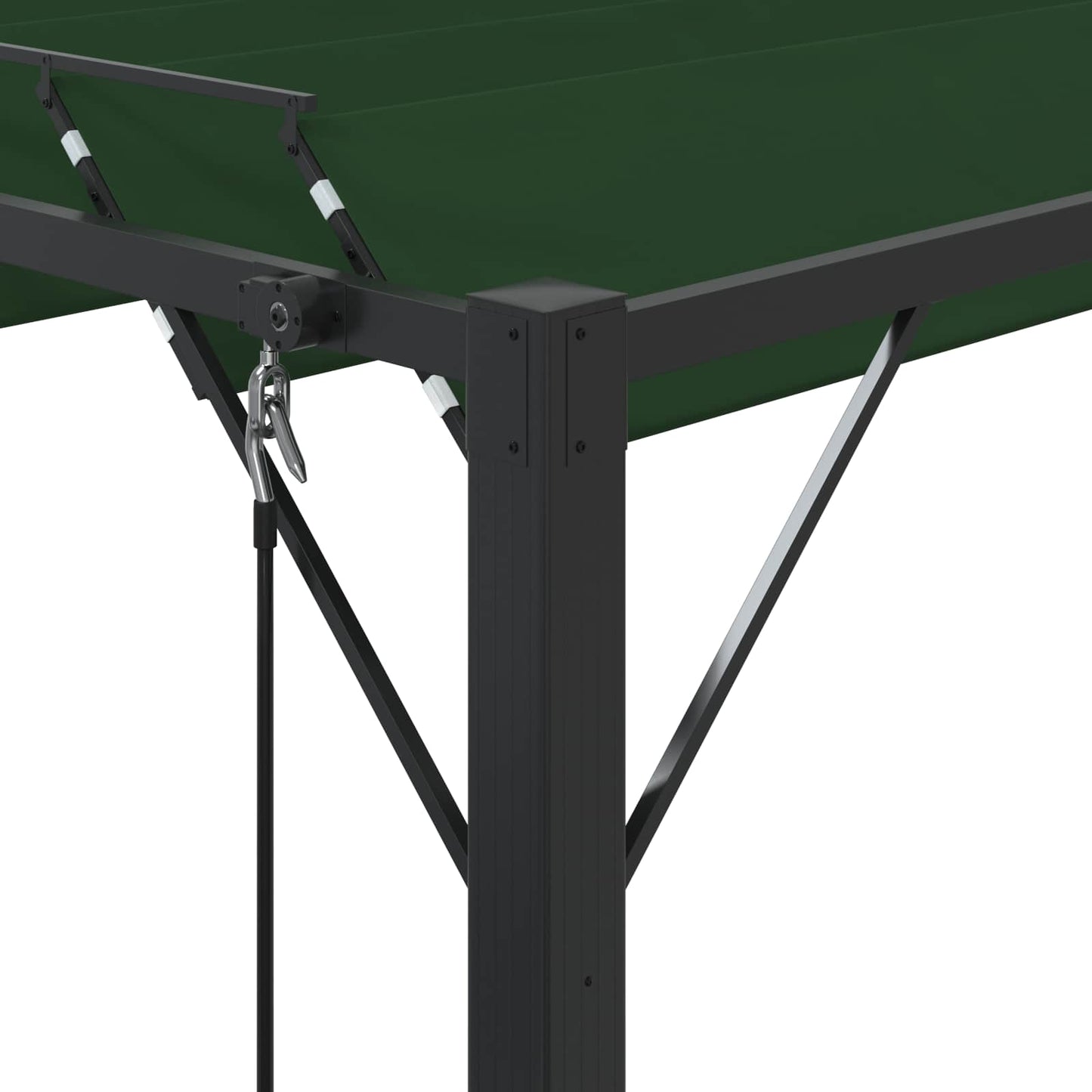 Sátras pavilon lamellás tetővel 3 x 3 x 2,14 m Zöld