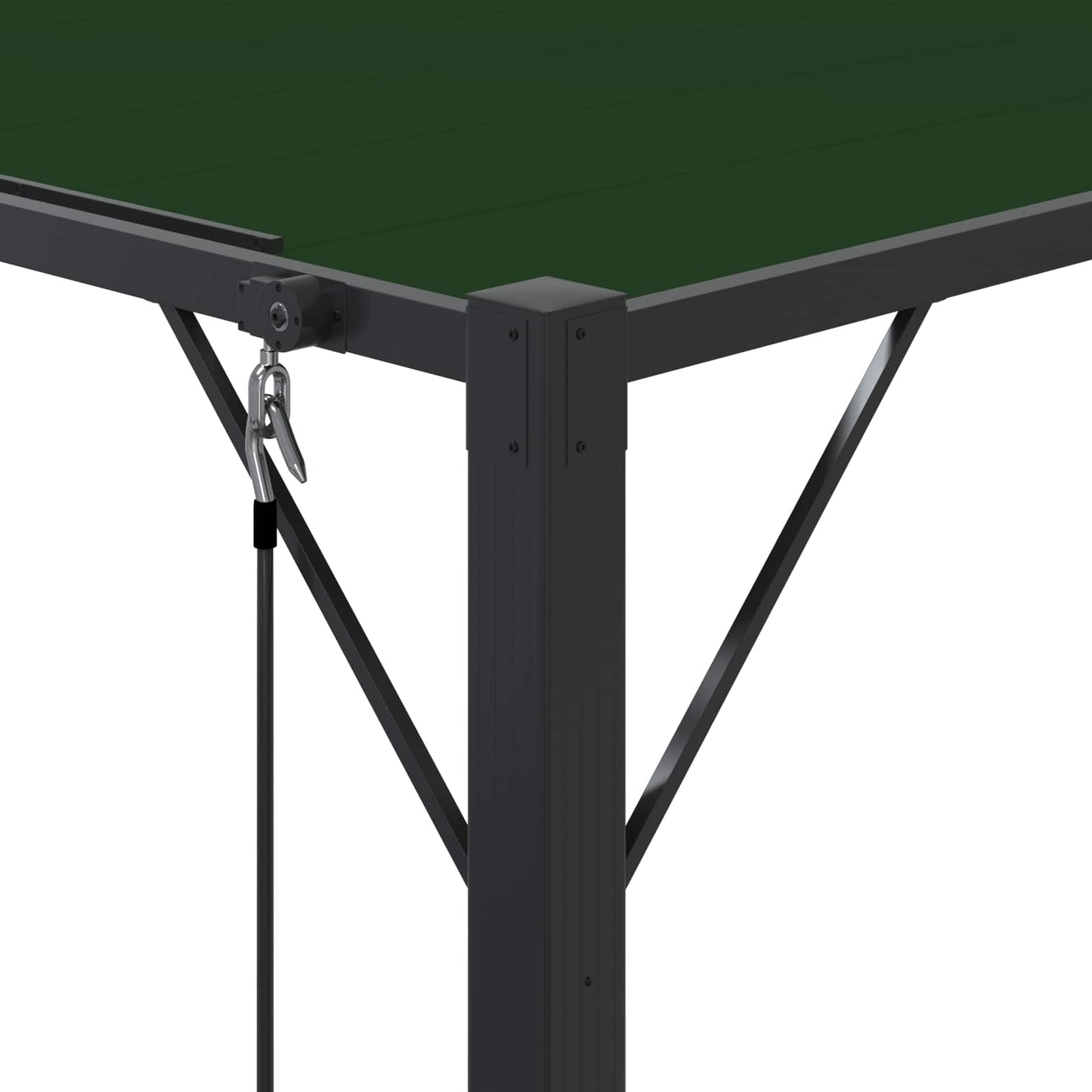 Sátras pavilon lamellás tetővel 3 x 3 x 2,14 m Zöld